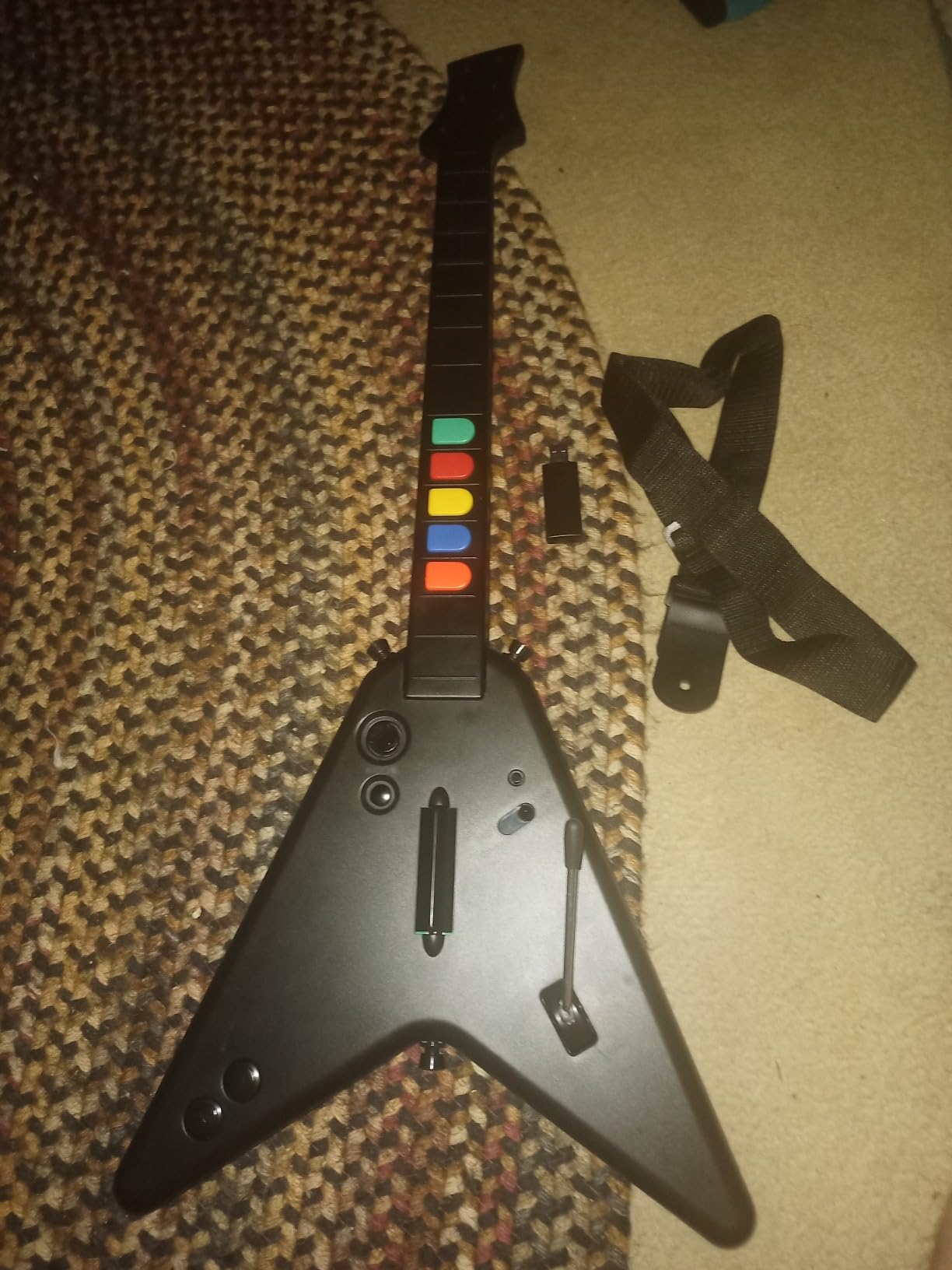 NBCP PC Guitar Hero Controller, Wireless PS3 Guitar Hero with Dongle for PC/PlayStation 3, Compatible with Guitar Hero, Rock Band, Clone Hero & Fortnite Festival - Black customer photo 1