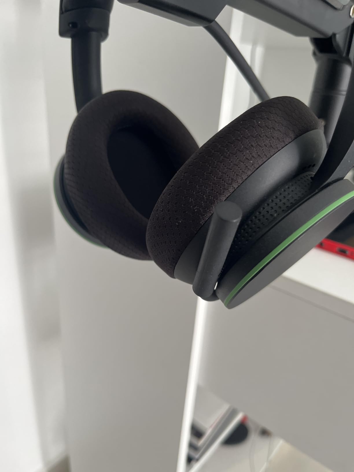 Comfort Mesh Fabric Replacement Ear Pads Compatible with Microsoft Xbox Wireless/Wired, Xbox Stereo/Stereo Headset 20th Anniversary Special Edition Headphones (Black) customer photo 1