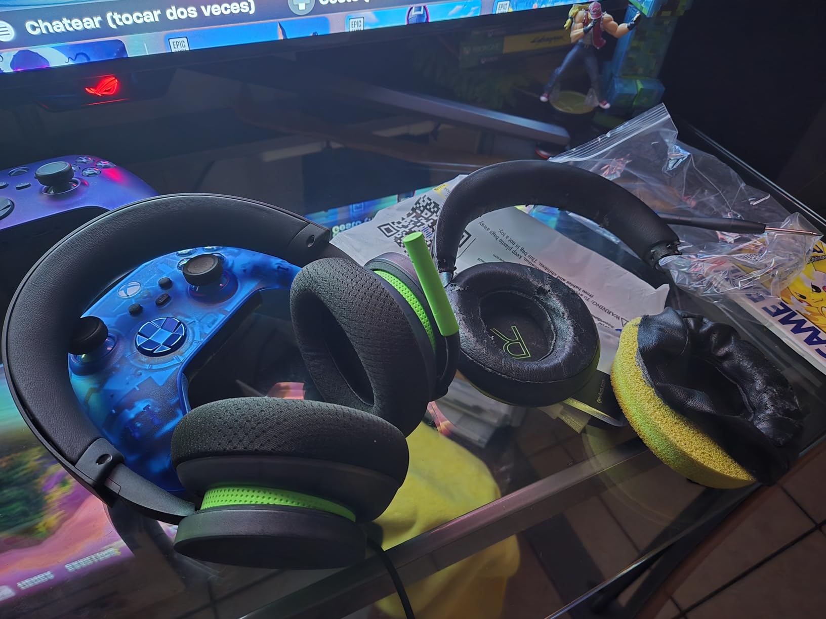 Comfort Mesh Fabric Replacement Ear Pads Compatible with Microsoft Xbox Wireless/Wired, Xbox Stereo/Stereo Headset 20th Anniversary Special Edition Headphones (Black) customer photo 2