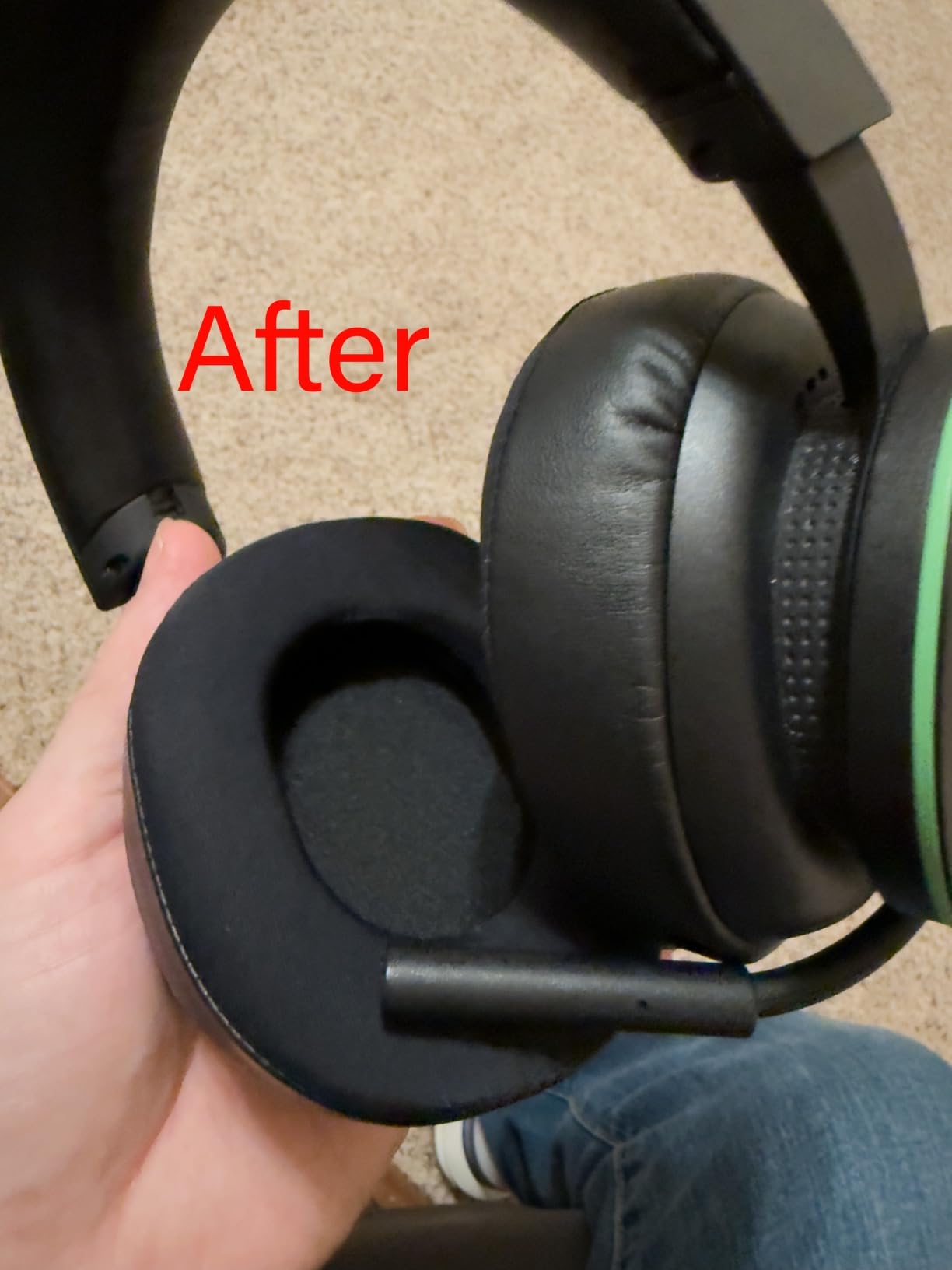 Sport Cooling Gel Replacement Ear Pads for Microsoft Xbox Wireless (2024 Version)/ Wired, Xbox Stereo/Stereo Headset 20th Anniversary Special Edition Headphones (Black) customer photo 1