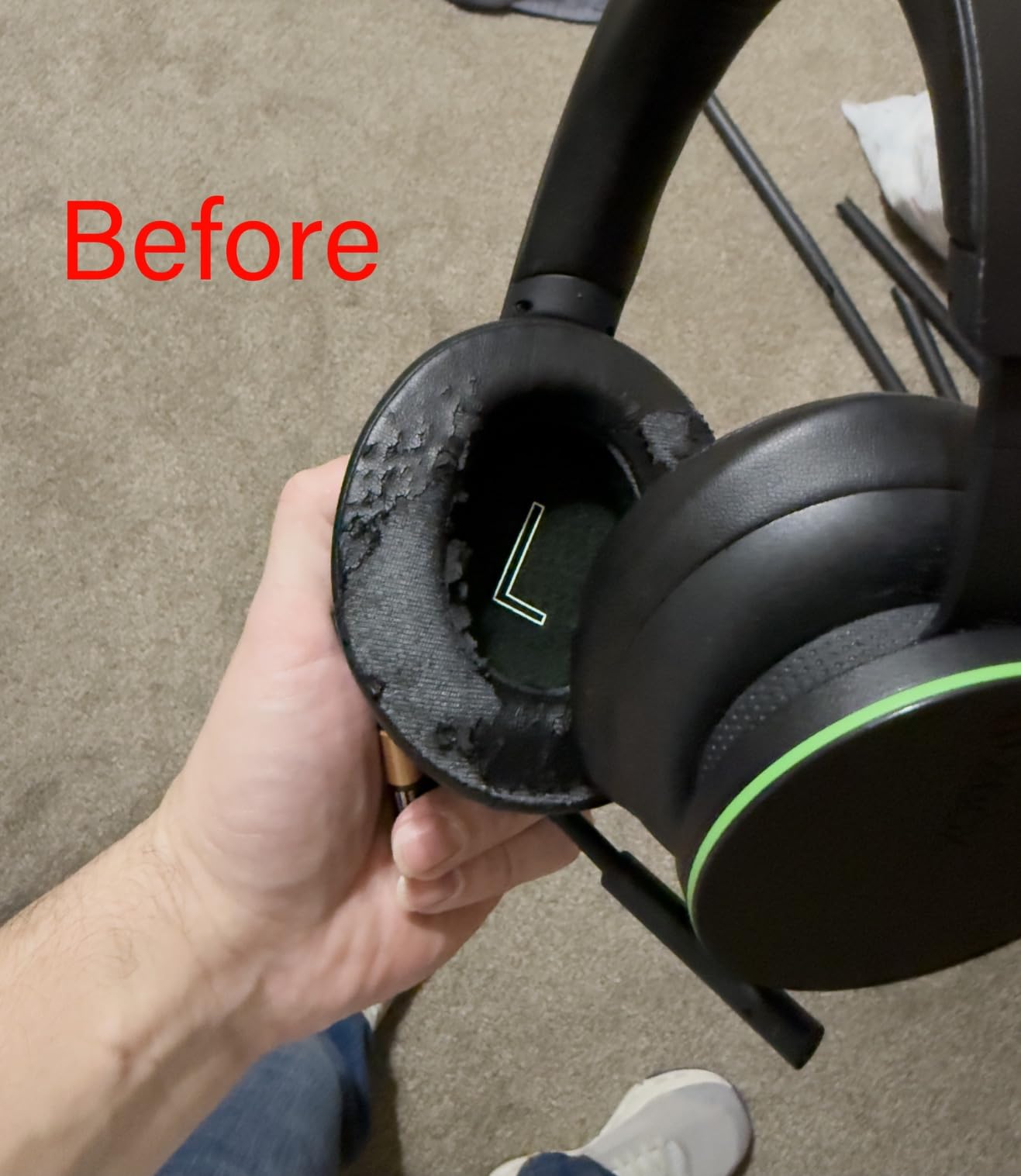 Sport Cooling Gel Replacement Ear Pads for Microsoft Xbox Wireless (2024 Version)/ Wired, Xbox Stereo/Stereo Headset 20th Anniversary Special Edition Headphones (Black) customer photo 2