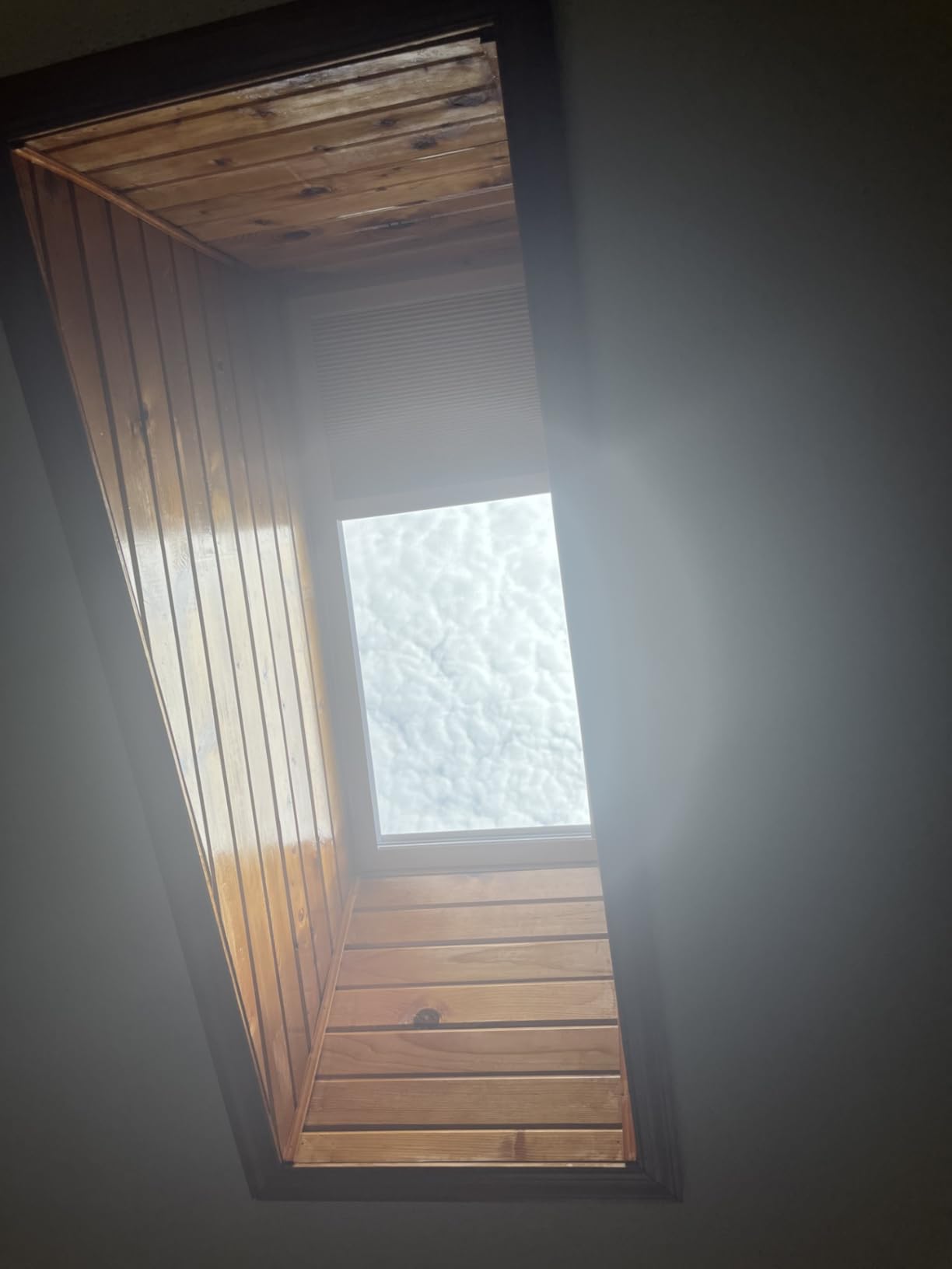 Motorized Blackout Skylight Cellular Shades (93021A Off White) | Light blocking | Custom fit for skylight & sloped windows | Honeycomb insulation | Remote control | Smart control via hub customer photo 1