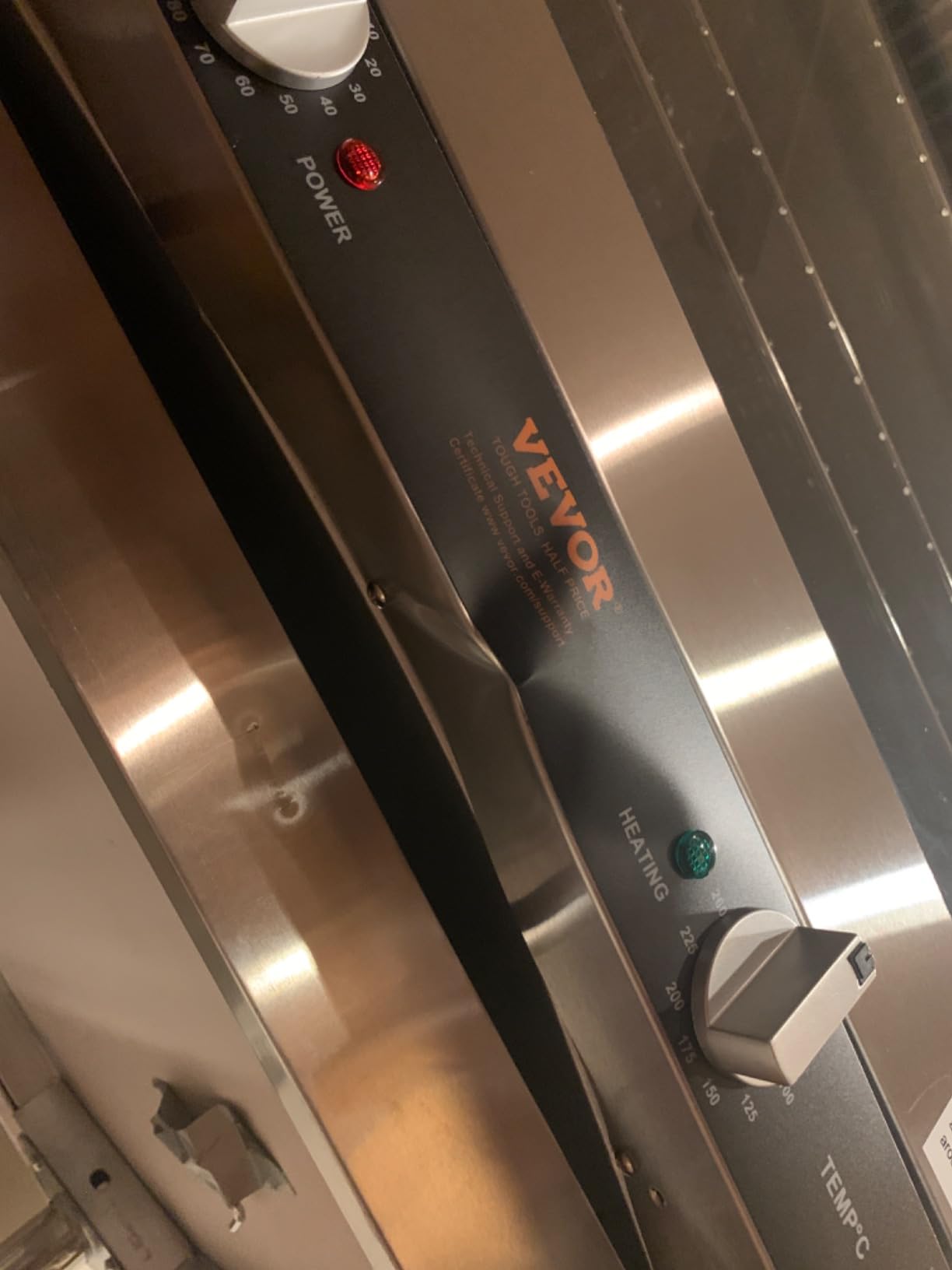 VEVOR Commercial Convection Oven, 66L/60Qt, Half-Size Conventional Oven Countertop, 1800W 4-Tier Toaster w/Front Glass Door, w/Trays Wire Racks Clip Gloves, 120V customer photo 2