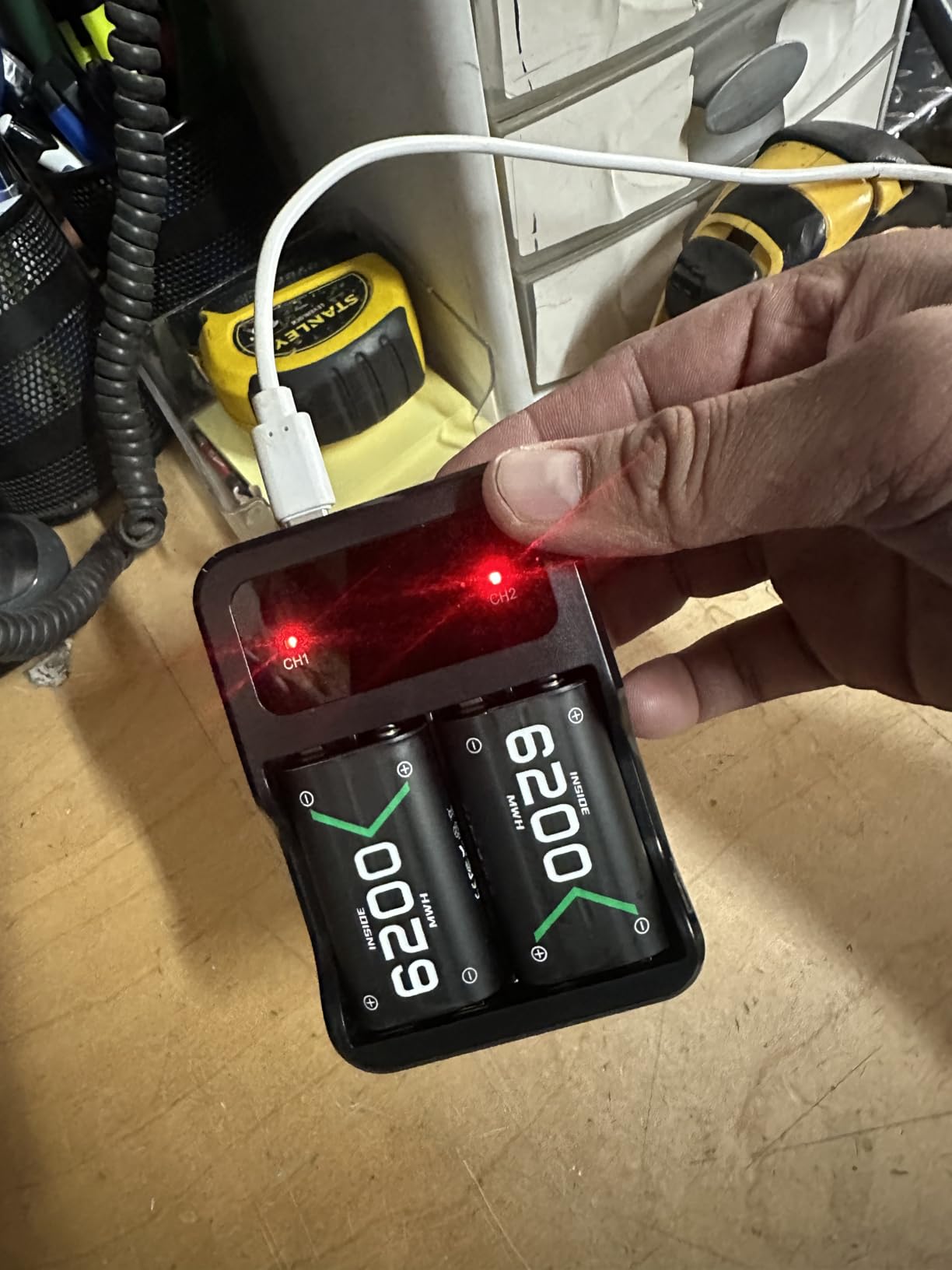 DXKK for Xbox Controller Battery Pack, 2x6200mWh Rechargeable Battery Pack for Xbox Series X|S/One/Elite Controllers - 30Hrs Playtime, Fast Charging & Overheat Protection customer photo 2