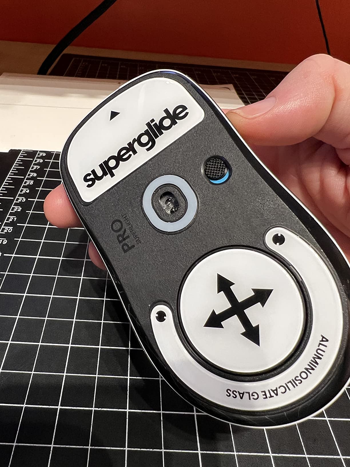 Superglide Glass Mouse Skates - Super Smooth Glide, Polished Round Edge, Super Fast Gaming Mouse Feet with Durable Sole for Logitech G Pro X Superlight1 (Type-S, White) customer photo 1