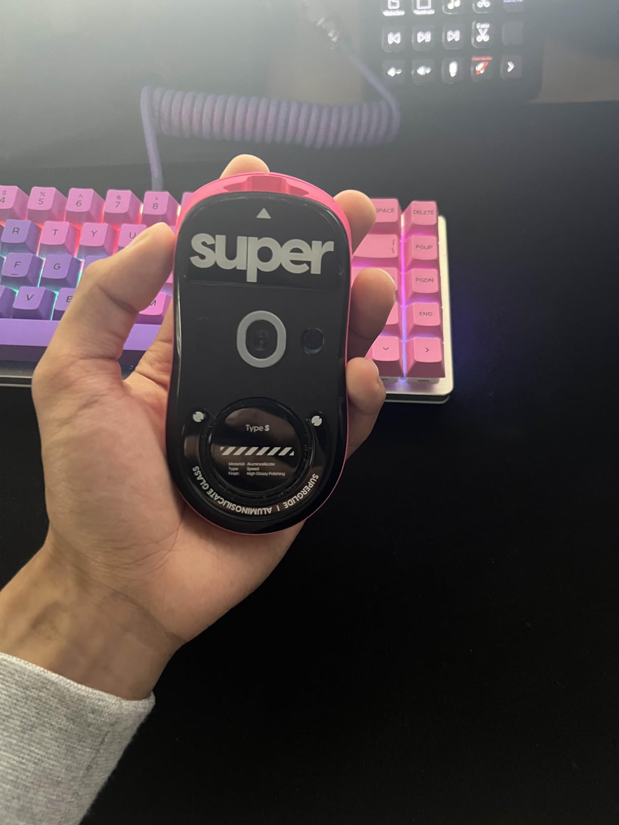 Superglide Glass Mouse Skates - Super Smooth Glide, Polished Round Edge, Super Fast Gaming Mouse Feet with Durable Sole for Logitech G Pro X Superlight1 (Type-S, White) customer photo 2