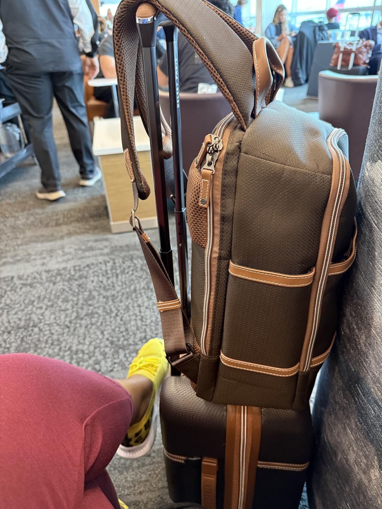 Delsey Paris Chatelet Air 2.0 Hardside Luggage with Spinner Wheels, Chocolate Brown, Checked-Medium 24 Inch customer photo 2