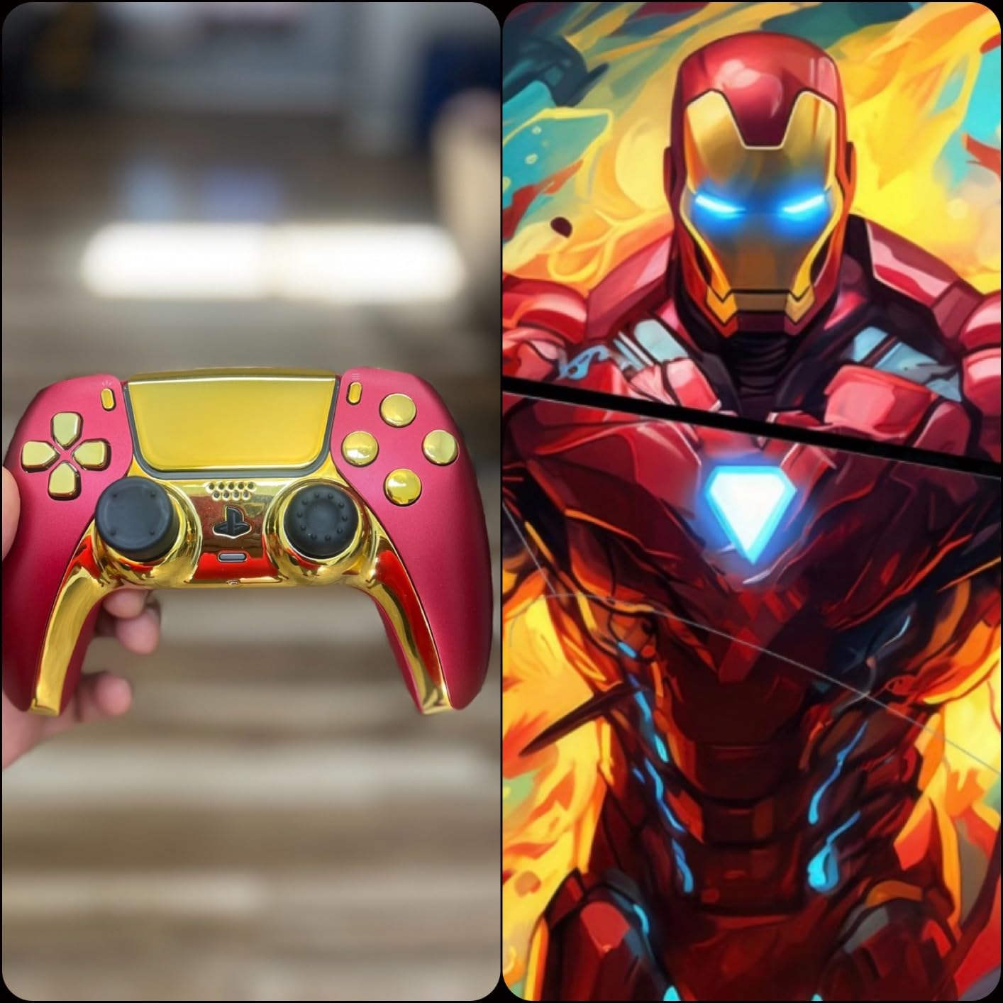 eXtremeRate Replacement D-pad R1 L1 R2 L2 Triggers Share Options Face Buttons, Chameleon Purple Blue Full Set Buttons Compatible with ps5 Controller BDM-010 & BDM-020 customer photo 1