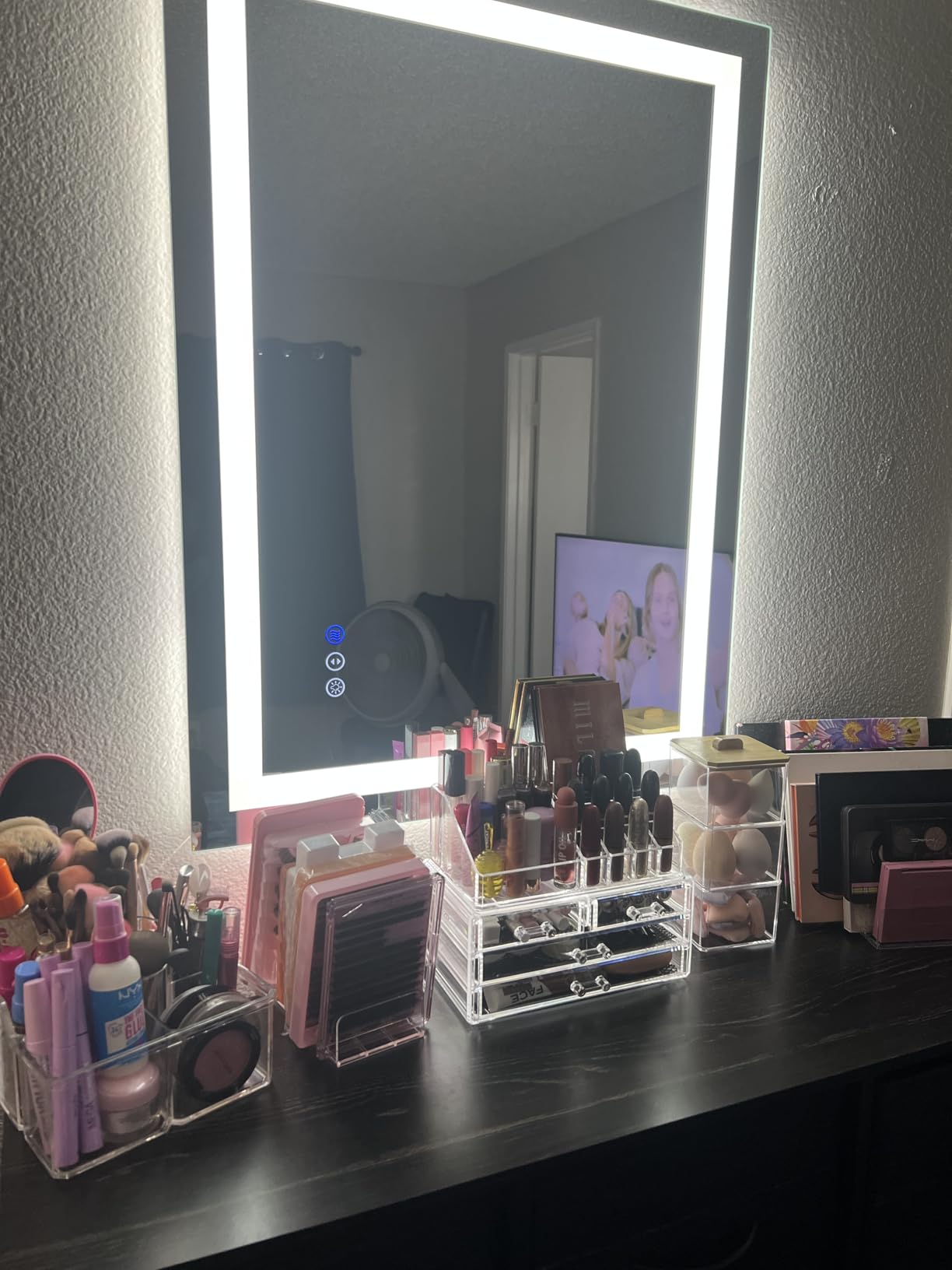 LOAAO 24X32 LED Bathroom Mirror with Lights, Anti-Fog, Dimmable, Backlit + Front Lit, Lighted Bathroom Vanity Mirror for Wall, Memory Function, Tempered Glass, Shatter-Proof, ETL Listed customer photo 1