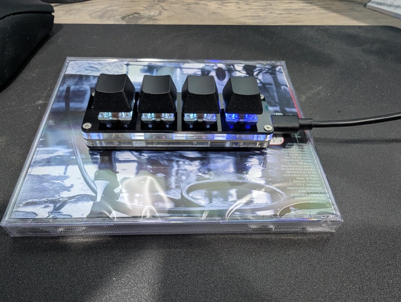 Ecarke Upgrade Black 5 Keys Mini Macro Mechanical Keyboard Gaming Keypad Hot Swap Game Keyboards USB Data Cable for Windows Mac OSU HID Standard Keyboard Cherry Shaft & RGB LED customer photo 1