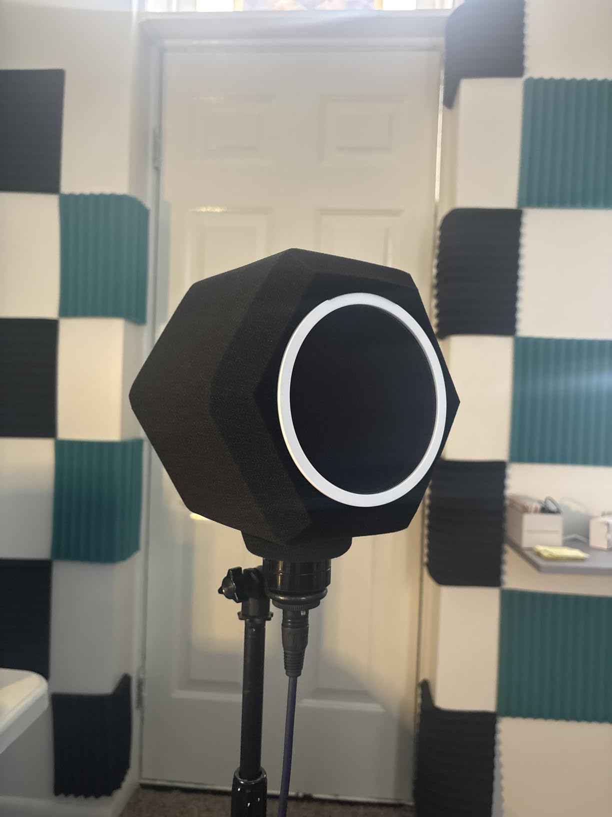 Microphone Wind Shield Pop Filter Microphone Isolation Ball, Acoustic Filter for Record Studios Mic customer photo 1