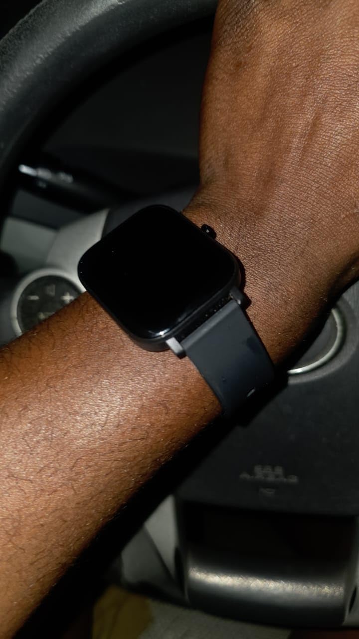 Smart Watch for Men Women Compatible with iPhone Samsung Android Phone 1.83 inch Full Touch Screen IP68 Waterproof Bluetooh Fitness Tracker Heart Rate/Sleep Monitor, Black customer photo 1