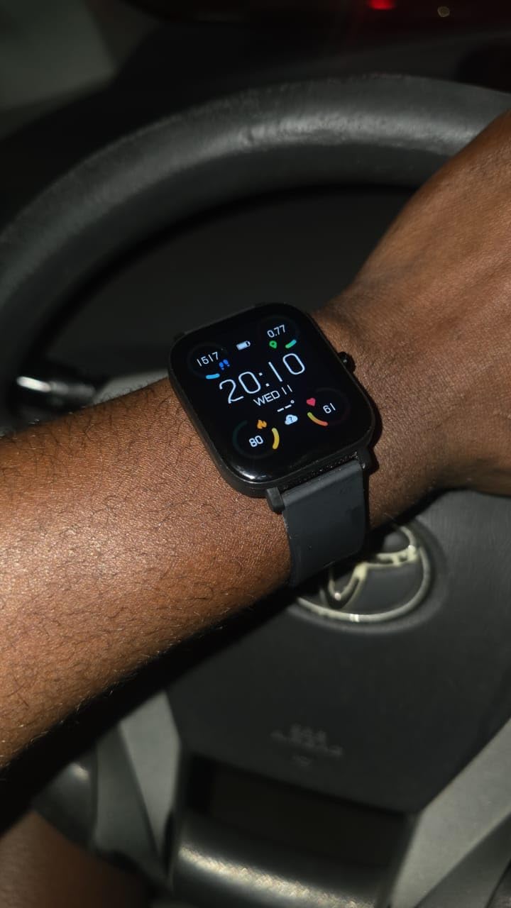 Smart Watch for Men Women Compatible with iPhone Samsung Android Phone 1.83 inch Full Touch Screen IP68 Waterproof Bluetooh Fitness Tracker Heart Rate/Sleep Monitor, Black customer photo 2