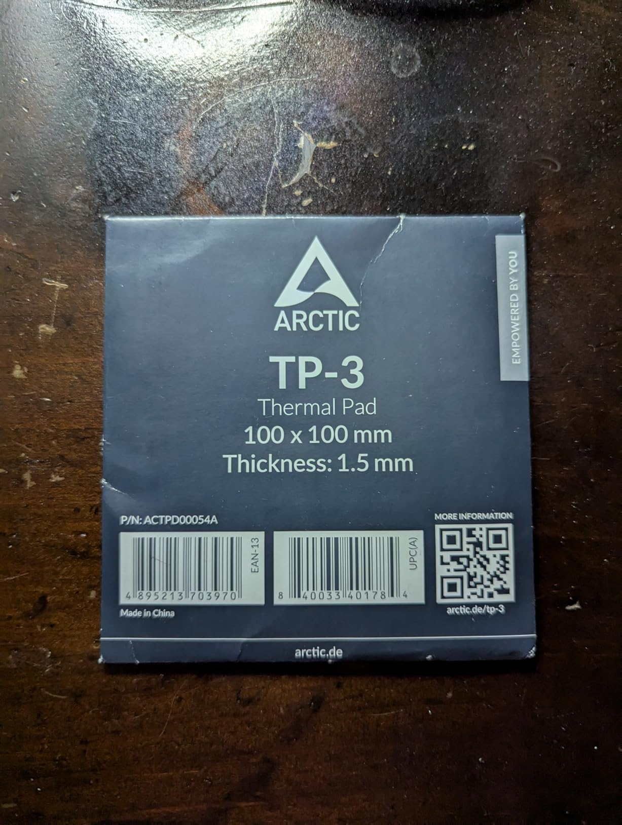 ARCTIC TP-3: Premium Performance Thermal Pad, 100 x 100 x 1.5 mm (Stackable to 2.0 mm Without Performance Loss), 1 Piece - High Performance, Particularly Soft, Ideal Gap Filler, Bridging Gaps customer photo 2