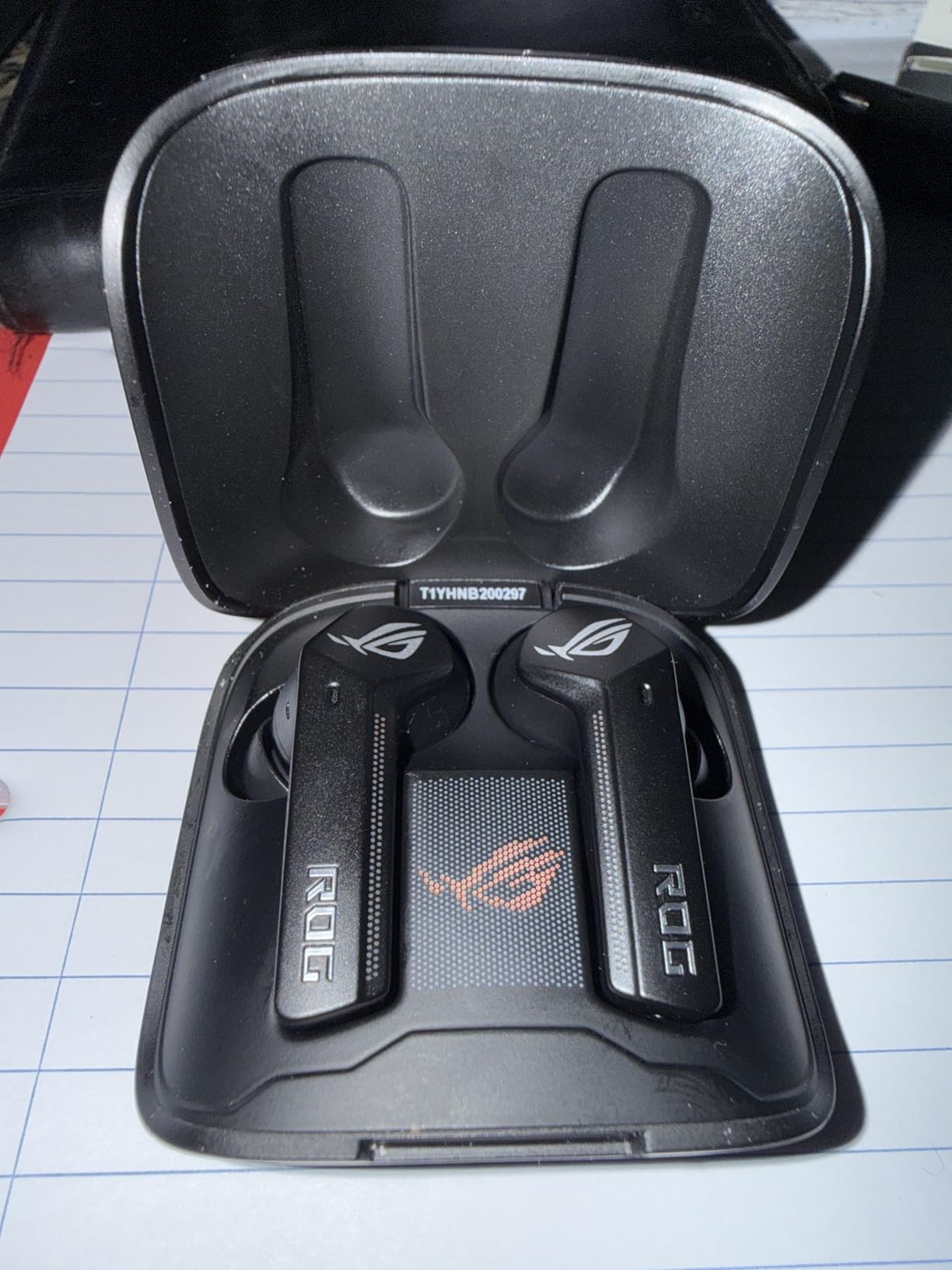 ASUS ROG Cetra True Wireless Gaming Earbuds - Bluetooth, Low-Latency, ANC Noise Cancelling, Touch Control, IPX4 Water Resistant, 27Hr Battery, Wireless Charging, for PC, Mobile, Switch, Ally/X - Black customer photo 1