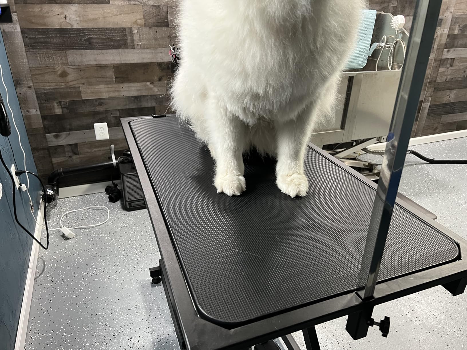 Hydraulic Pet Dog Grooming Table for Dogs, Heavy Duty Professional Large Drying Table with Adjustable Arm Noose, Maximum Capacity Up to 300lbs, 42.5''/Black customer photo 1