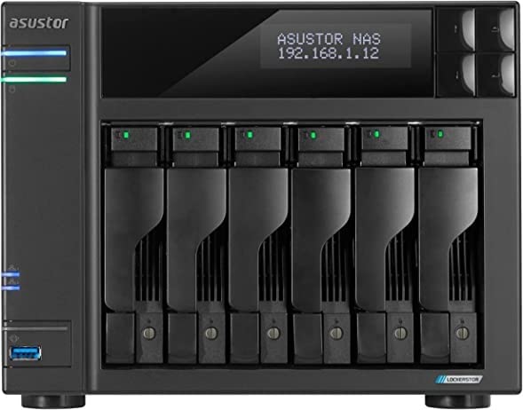 Asustor Lockerstor 6 Gen2 AS6706T - 6 Bay NAS, Quad-Core 2.0 GHz CPU, 4X M.2 NVMe Slots, Dual 2.5GbE, Upgradable to 10GbE, 8GB DDR4 RAM customer photo 1