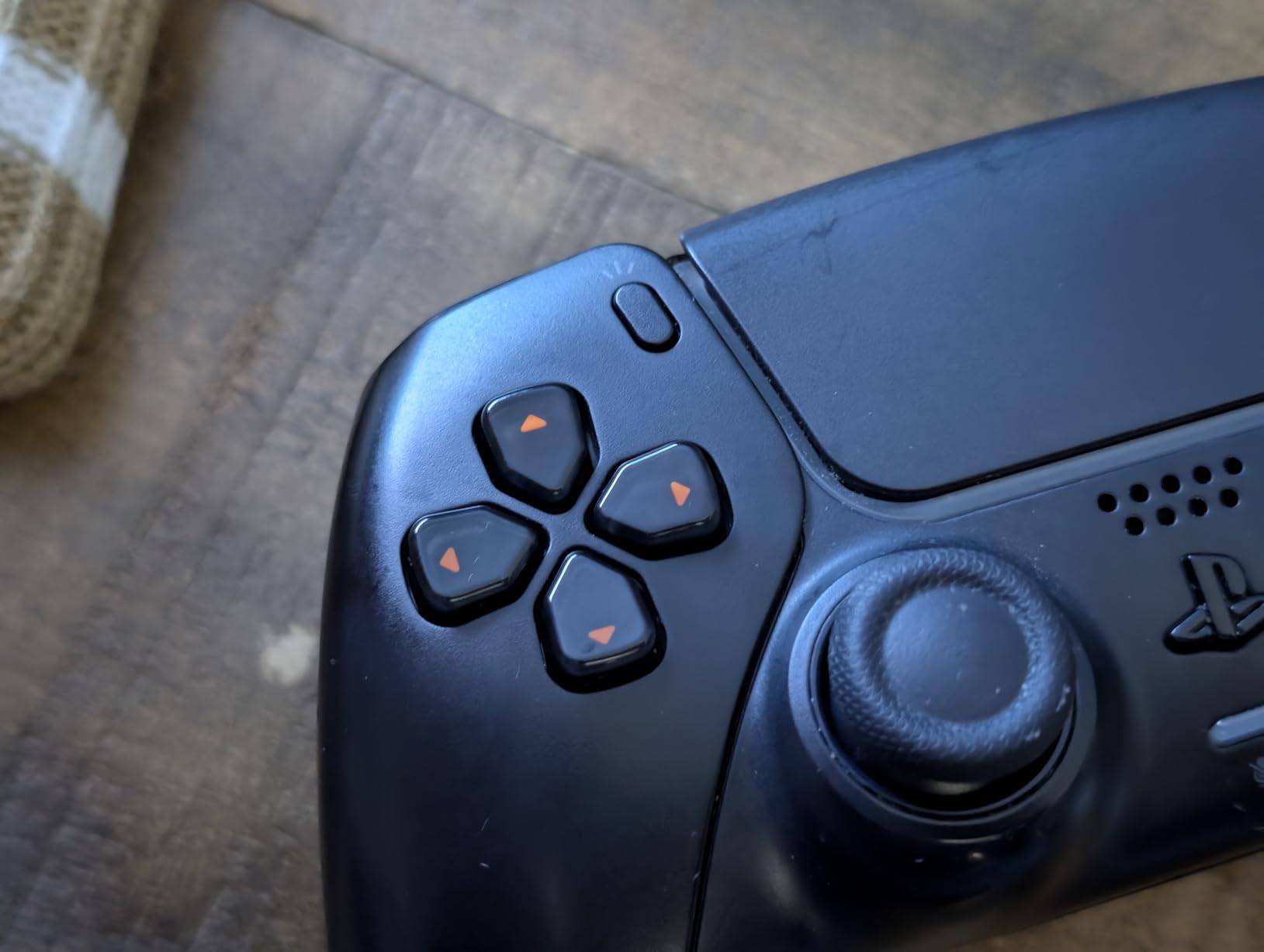 eXtremeRate Replacement Custom Dpad Action Buttons Three-Tone Black & Clear with White Redesigned Symbols D-pad Face Buttons Compatible with ps5 Controller customer photo 2