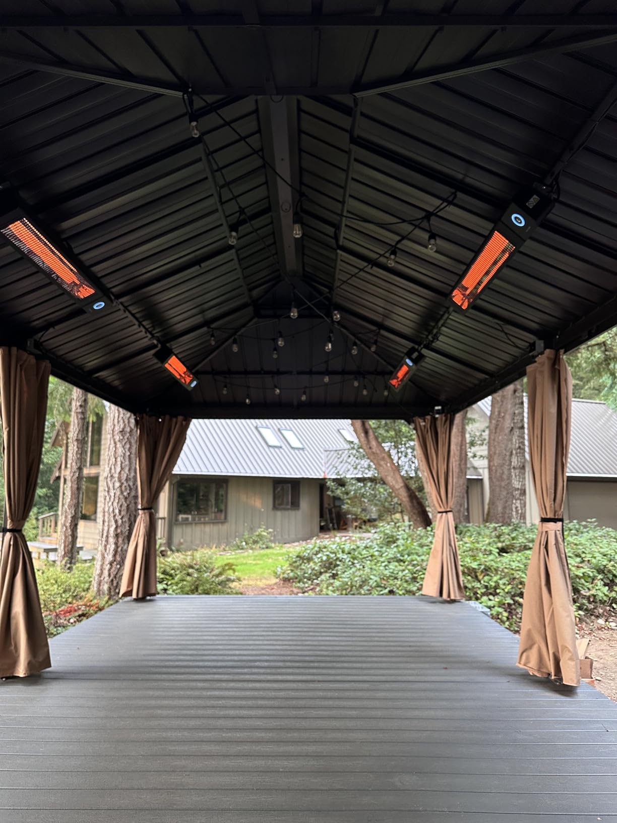 EAST OAK Patio Heater for Commercial Use, 3000W Wall Mounted Electric Infrared Heater, Outdoor Heaters for Patio, Outdoor Heater with IP65 Waterproof & Dustproof Remote Control Black 240V customer photo 1