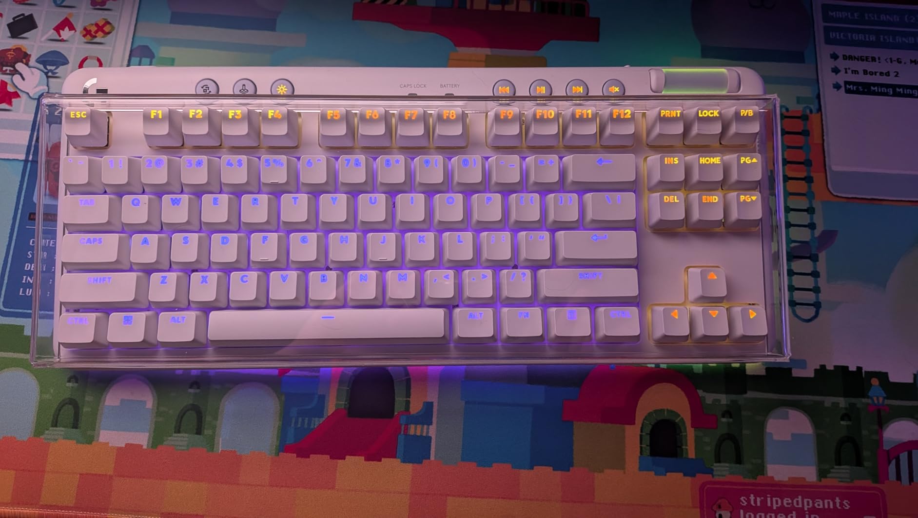 Geekria Tenkeyless TKL Keyboard Dust Cover, Clear Acrylic Keypads Cover for 80% Compact 87 Key Computer Mechanical Gaming Keyboard, Compatible with Logitech G PRO / G515 Lightspeed TKL customer photo 1