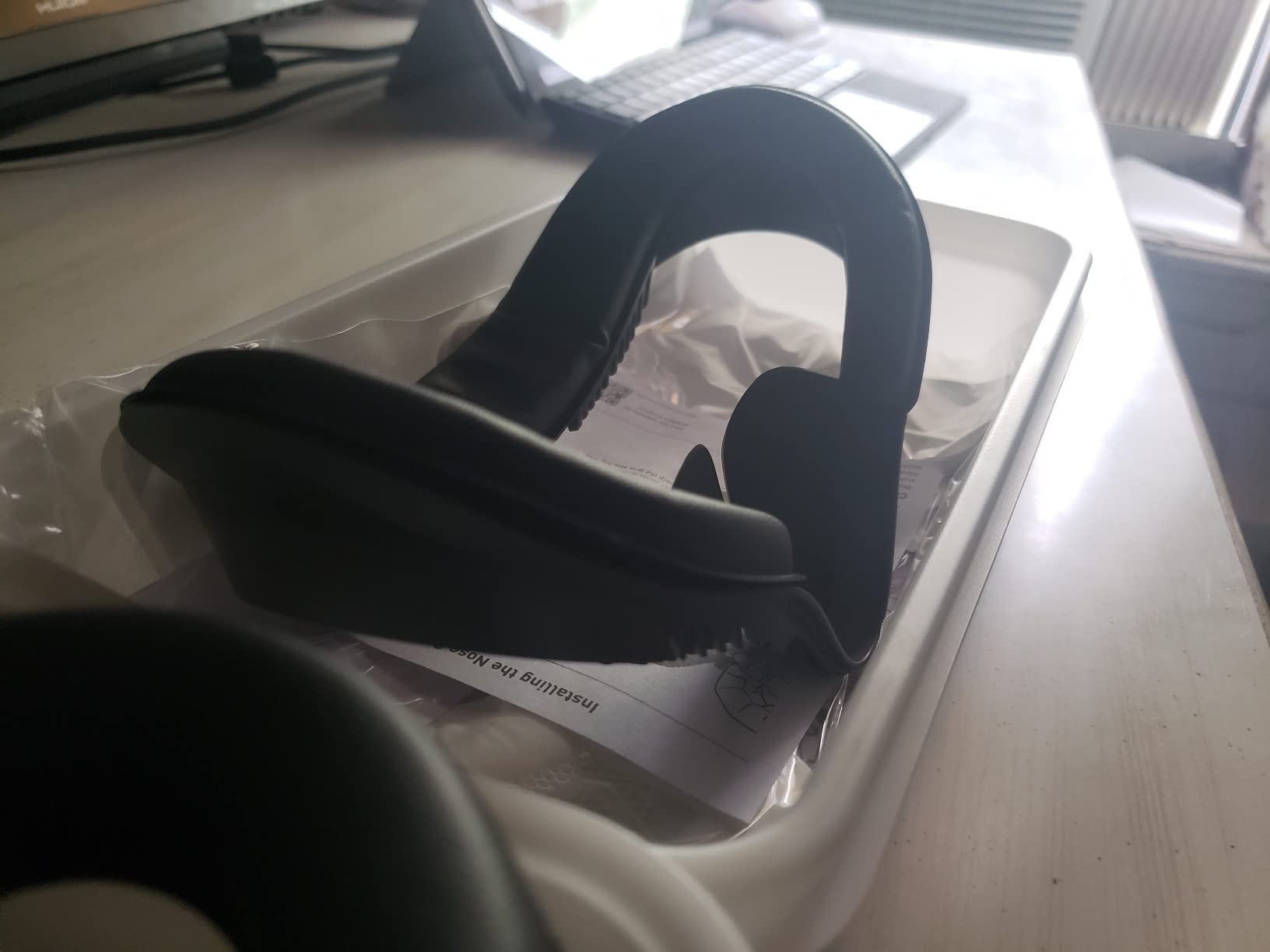 VR Cover Fitness Facial Interface Bracket & Foam Comfort Replacement with Lens Protector Cover for Oculus/Meta Quest 2 (Dark Blue & Black + Comfort Foam) customer photo 1