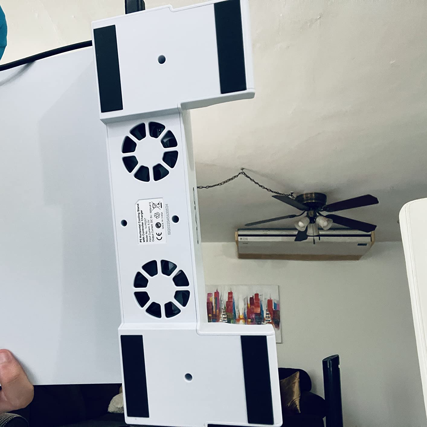 OIVO PS5 Horizontal Stand and Cooling Station with 3-Level Cooling Fan, Dual PS5 Controller Charger for PlayStation 5 Controller, Horizontal PS 5 Cooling Stand(Not for PS 5 Slim/Pro) customer photo 2