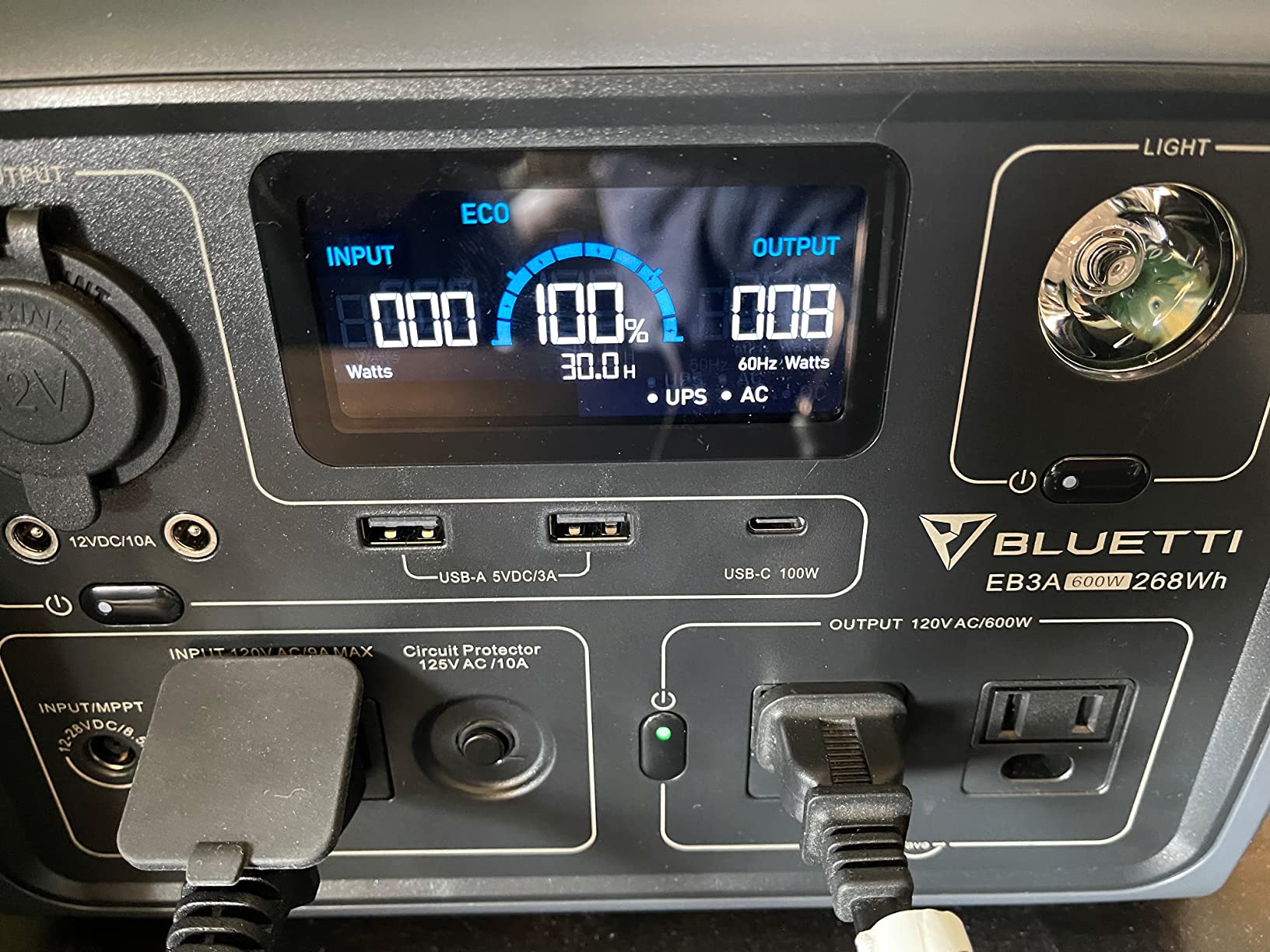 BLUETTI EB3A Portable Power Station, 268Wh Solar Generator LiFePO4 Battery Backup w/ 2 600W (1200W Surge) AC Outlets, Recharge from 0-80% in 30 Min., LFP Backup for Outdoor Camping, Trip, Power Outage customer photo 2