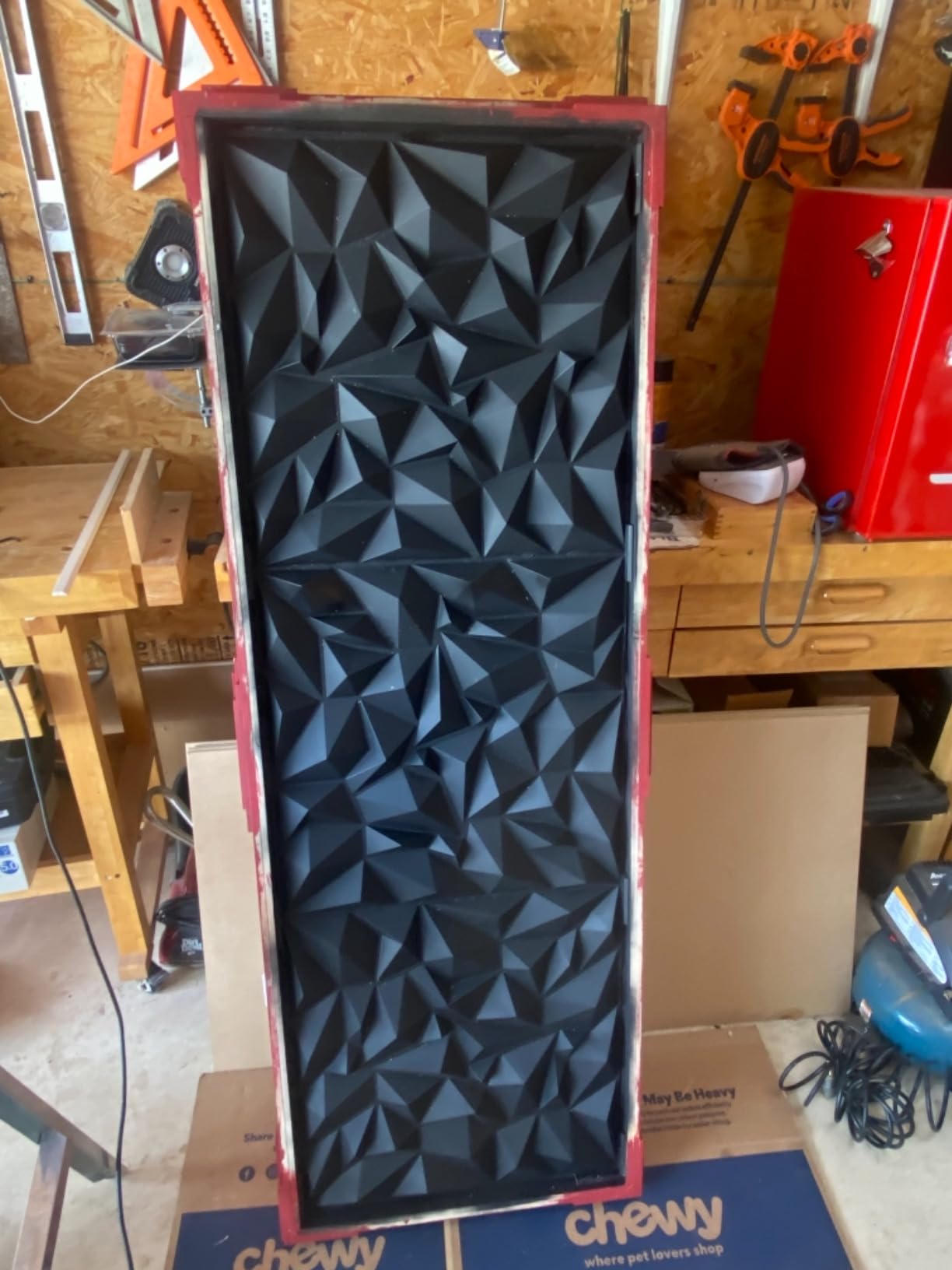 TroyStudio Acoustic Sound Diffuser Panels, 19.7 X 19.7 X 1 inches 12 Pcs Black PVC Plastic 3D Wall Panel, Recording Studio Acoustical Treatment Diffusion panel, Art Decorative Ceiling Tiles customer photo 2
