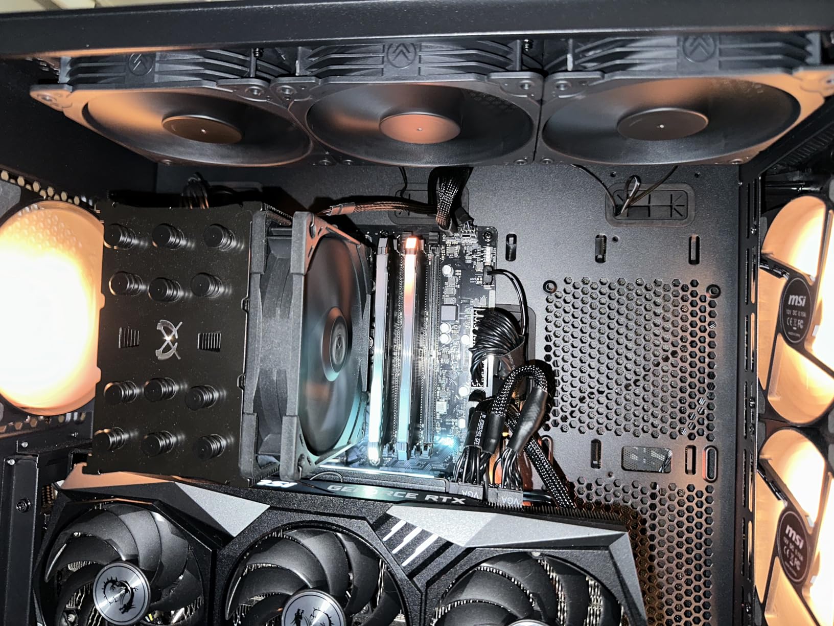 Aypzuke 3 Pack Computer PC PWM Fan Splitter Cable 1 to 3 (4 Pin+3 Pin) customer photo 1