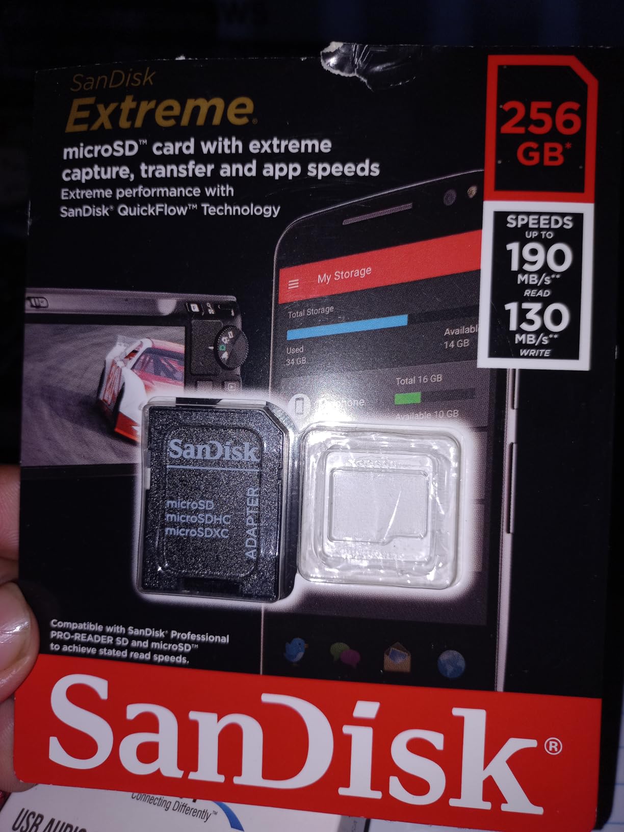 SanDisk 512GB Extreme microSDXC UHS-I Memory Card with Adapter - Up to 190MB/s, C10, U3, V30, 4K, 5K, A2, Micro SD Card - SDSQXAV-512G-GN6MA customer photo 1