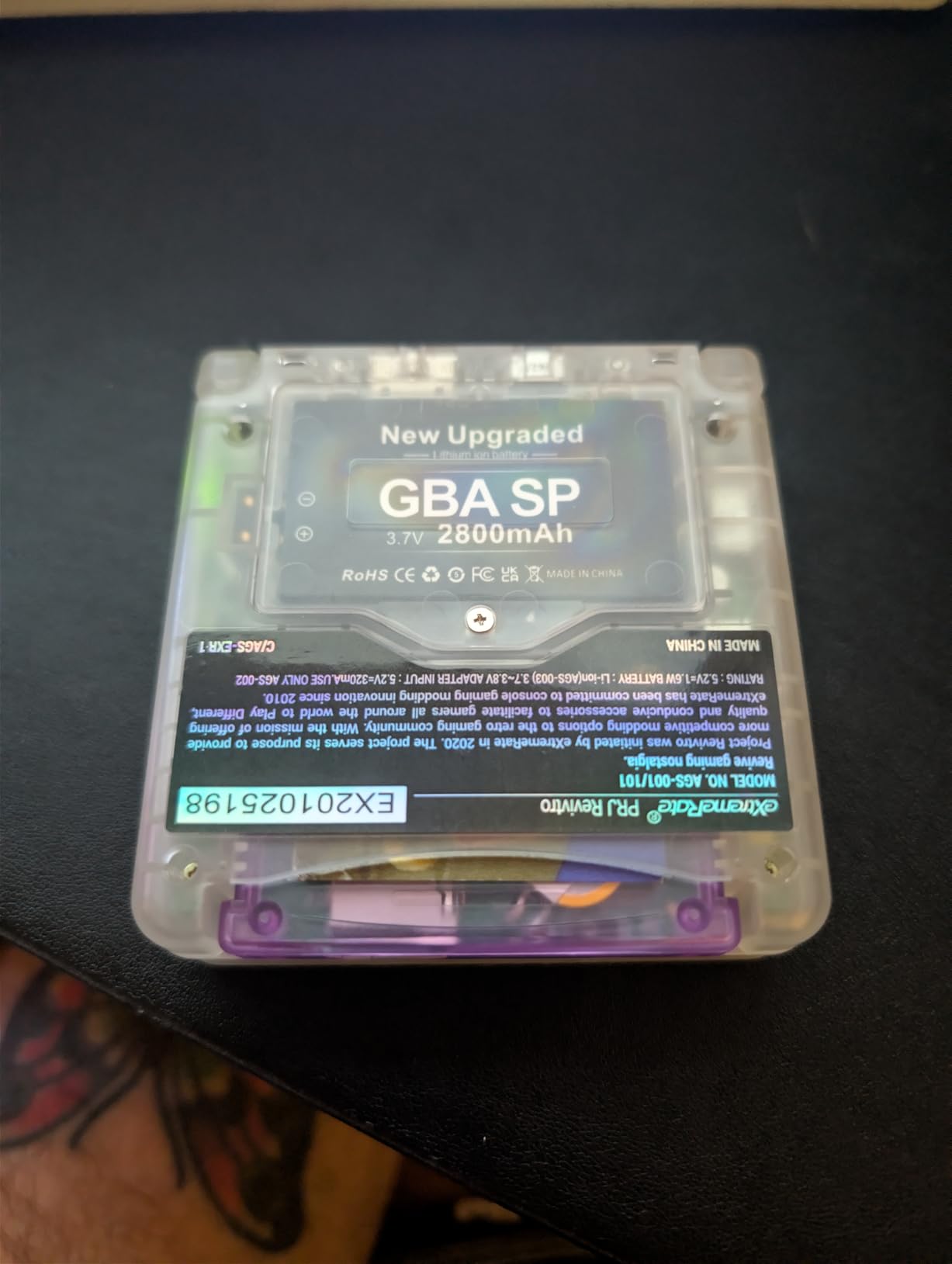 IPS Ready Upgraded eXtremeRate Glacier Blue Custom Replacement Housing Shell for Gameboy Advance SP GBA SP - Compatible with Both IPS & Standard LCD - Console & Screen NOT Included customer photo 2