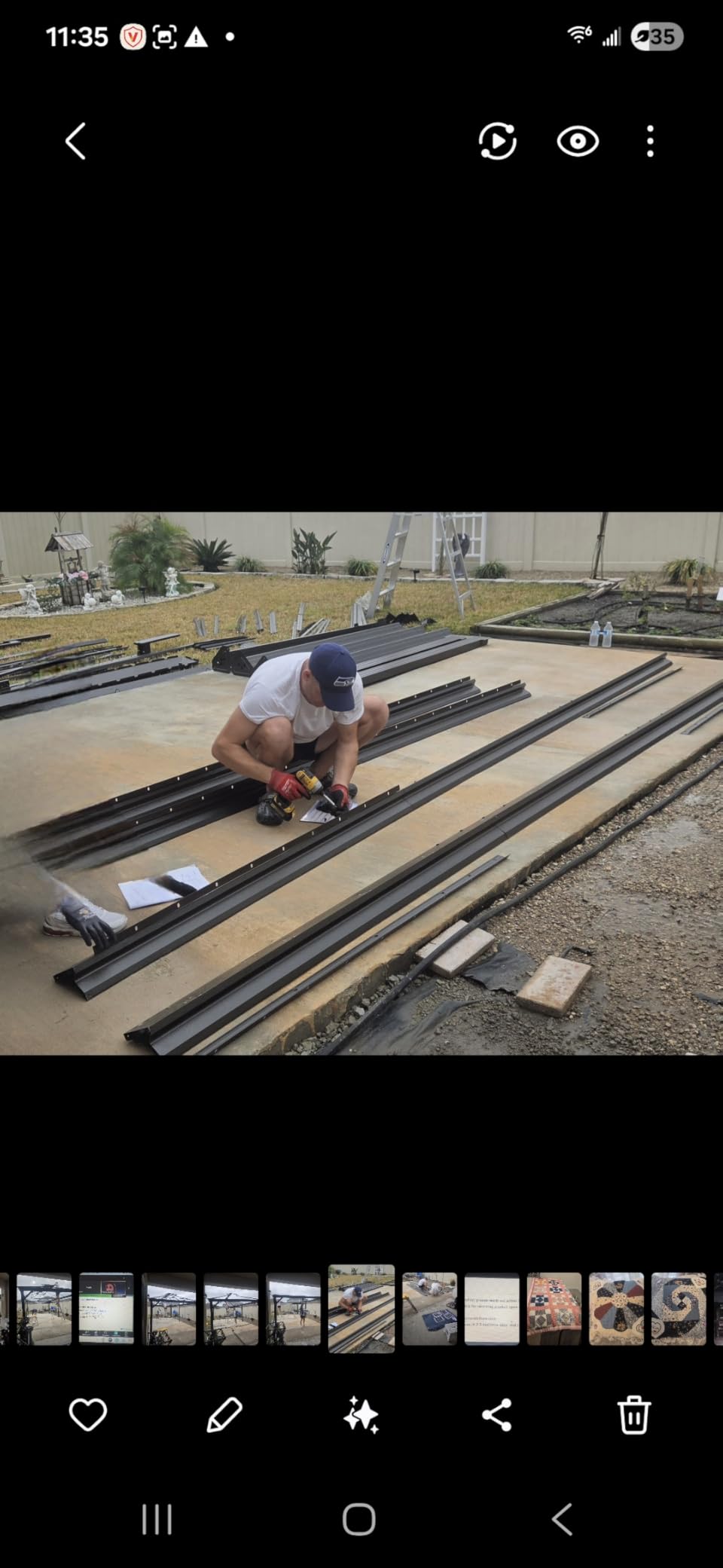 Kozyard Alexander 10' x 12' Hardtop Gazebo, Aluminum Frame with Galvanized Steel Double Roof, Outdoor Permanent Pavilion with Curtains and Netting for Patio, Backyard, Deck, Lawn (Gray) customer photo 2