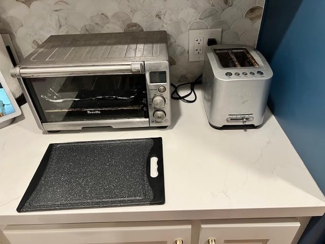 Extra Large Cutting Boards, Plastic Cutting Boards for Kitchen (Set of 3) Cutting Board Set Dishwasher Chopping Board with Juice Grooves Easy-Grip Handles, Dark Grey, Empune customer photo 1