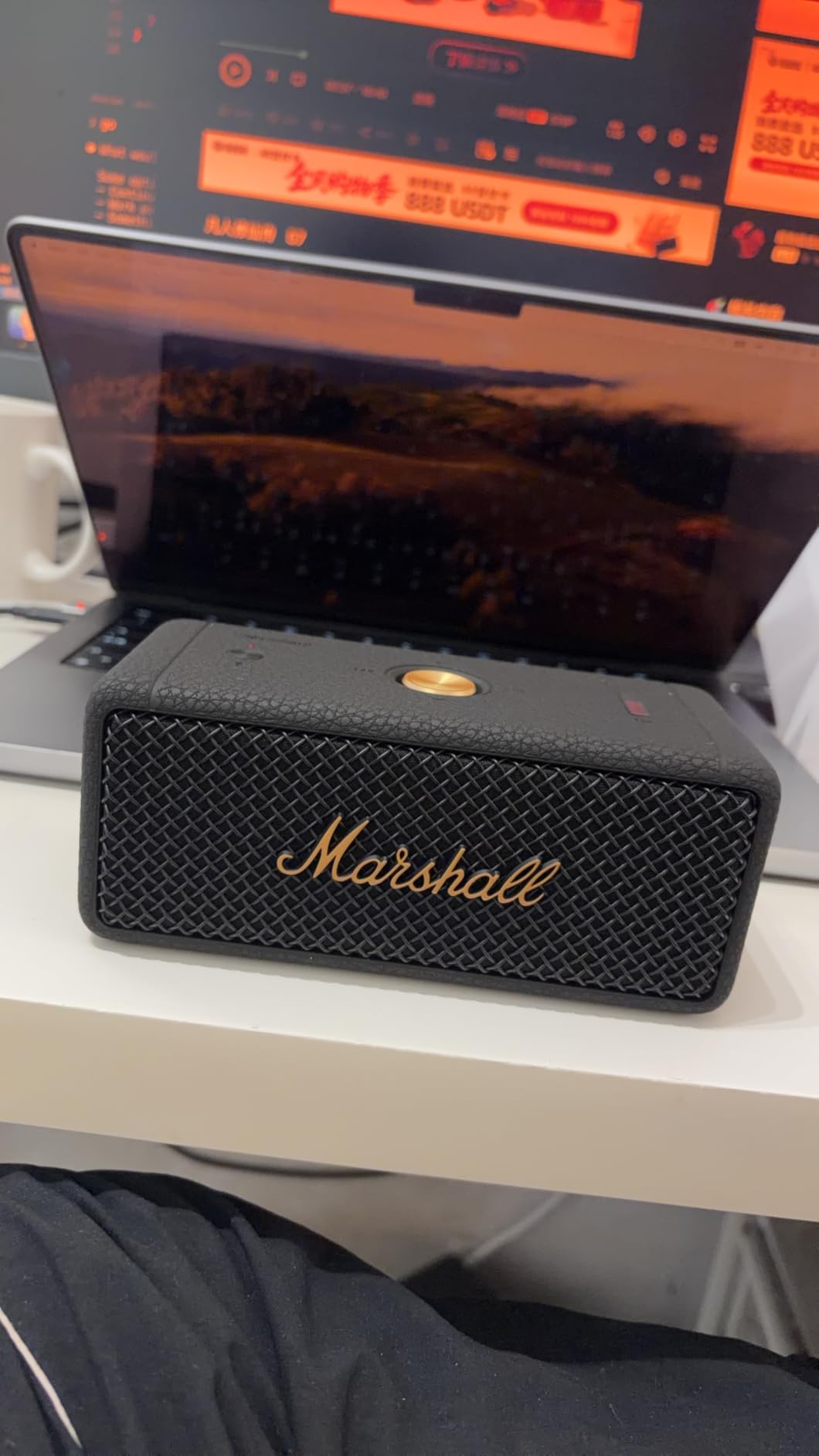 Marshall Emberton II Portable Bluetooth Speaker, Black & Brass customer photo 2