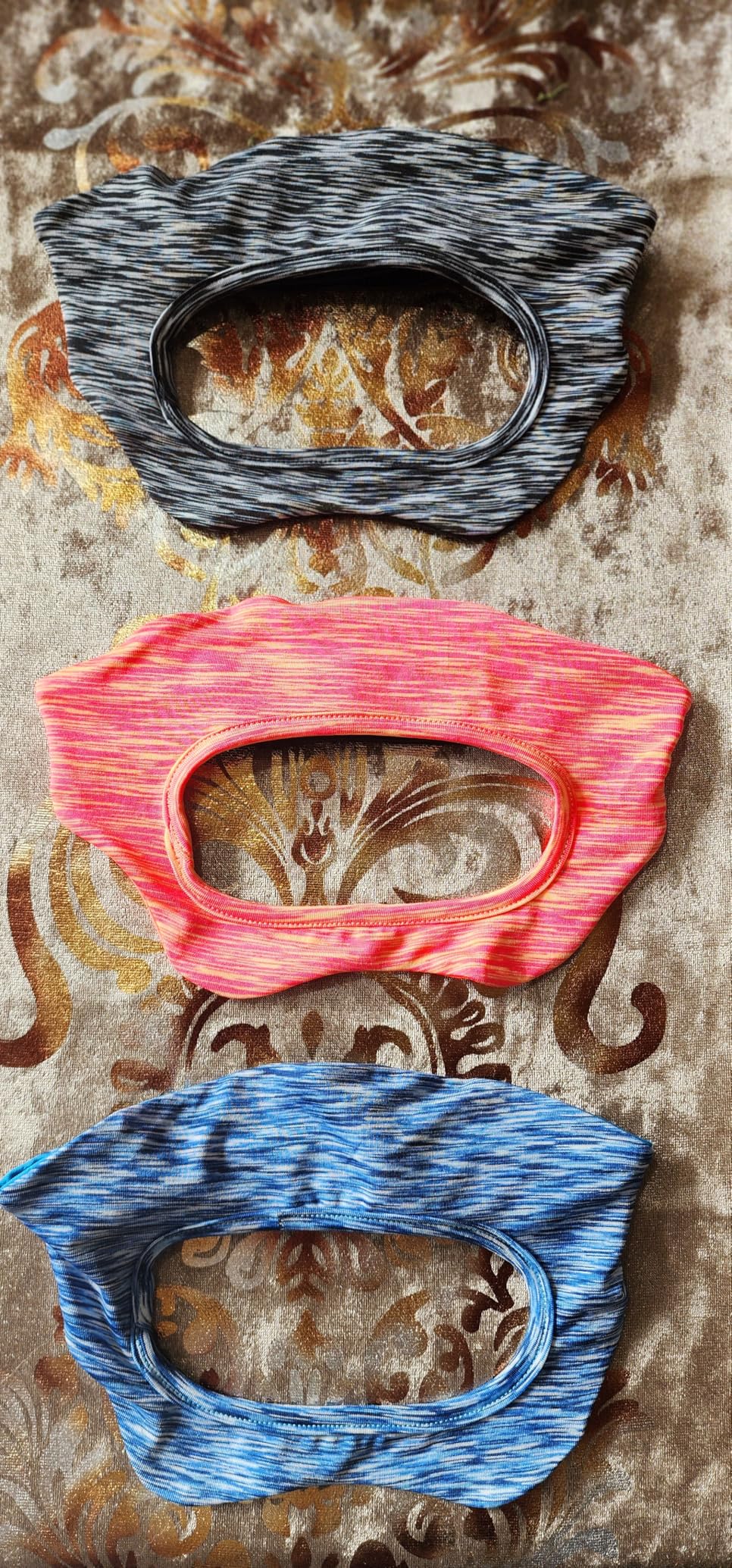 SAYAFAN VR Eye Mask, Adjustable Breathable VR Sweat Band for Meta/Oculus Quest 2/3/3S/Pro, HTC Vive, PS, Gear, VR Workouts (3PCS, Black) customer photo 1