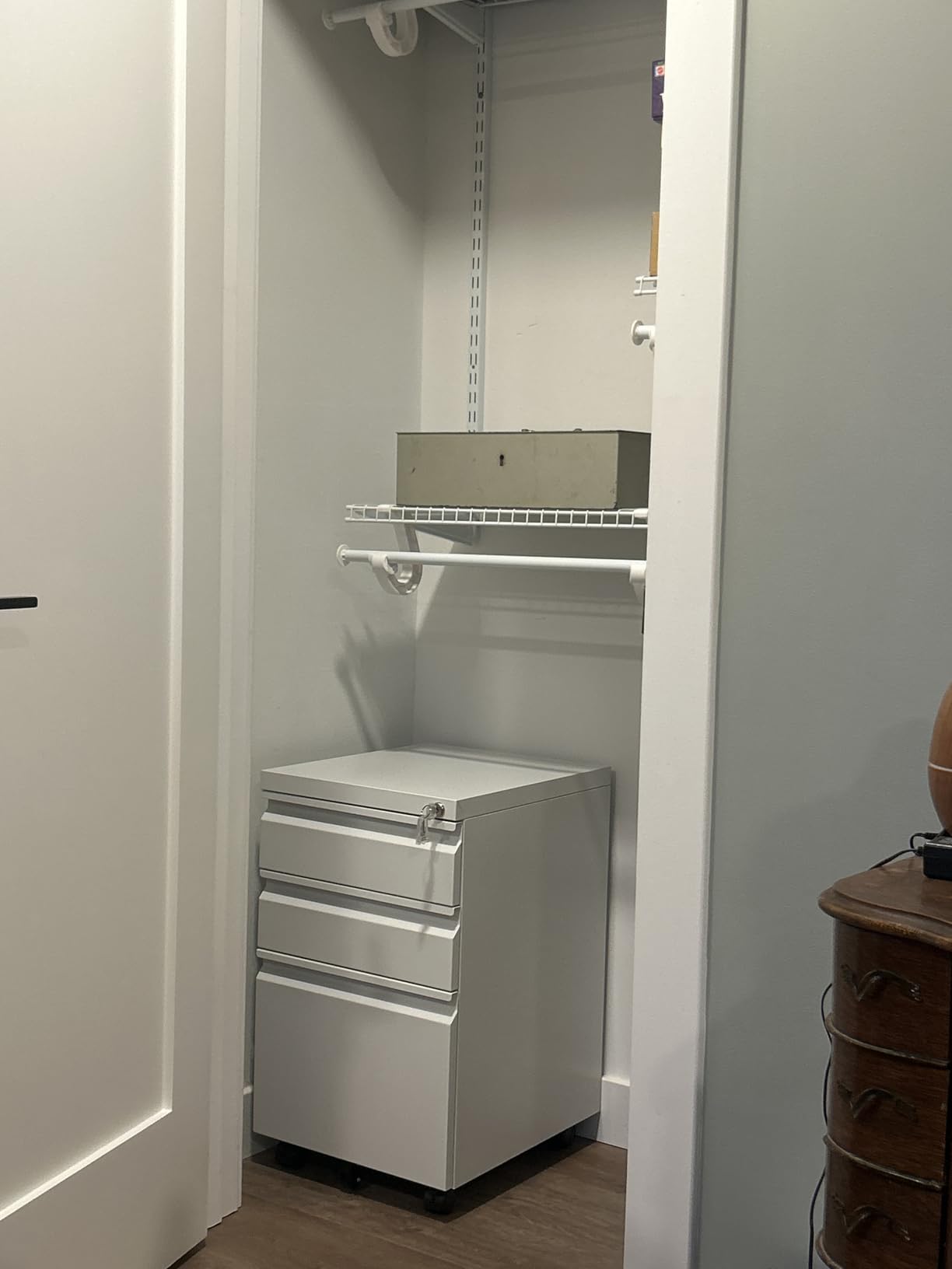 Letaya 3 Drawer Mobile File Cabinet with Lock, Under Desk Metal Filing Cabinets for Home Office Organizer Letters/Legal/A4 (Fully Assembled-Black) customer photo 2