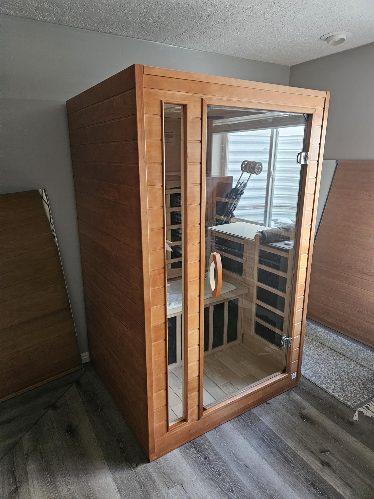 DYNAMIC SAUNAS Cordoba 2-Person Full Spectrum Infrared Sauna with Red Light Therapy & Bluetooth Speakers | Personal Indoor Dry Heat Sauna Room for Spa, Home & Gym - Made from Canadian Hemlock customer photo 2