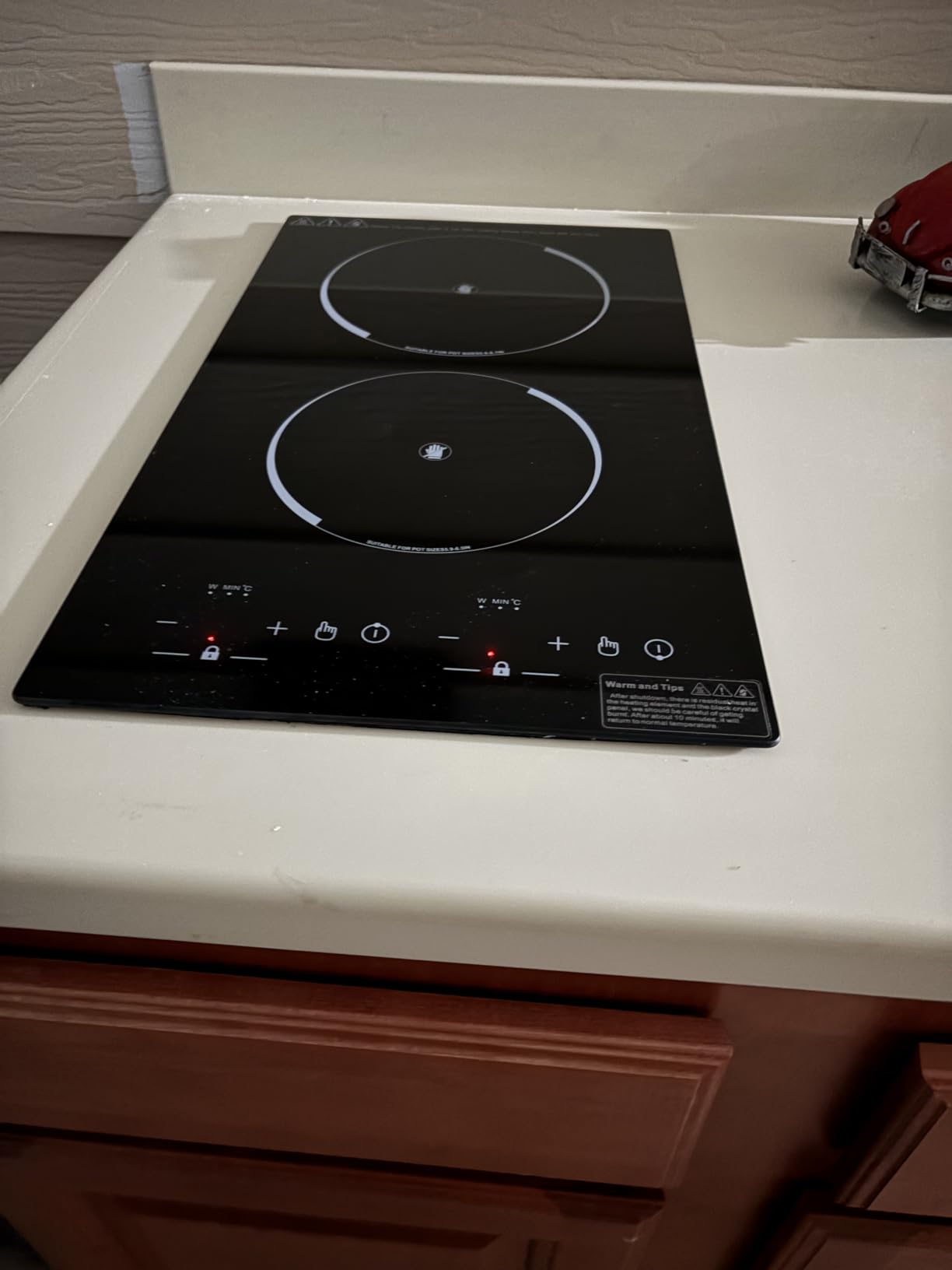 VBGK Electric cooktop 36 inch, 240V 8600W 36 inch Induction Cooktop, Built-in and Countertop Electric Stove Top, Knob Control 9 Heating Level Timer & Kid Safety Lock customer photo 2