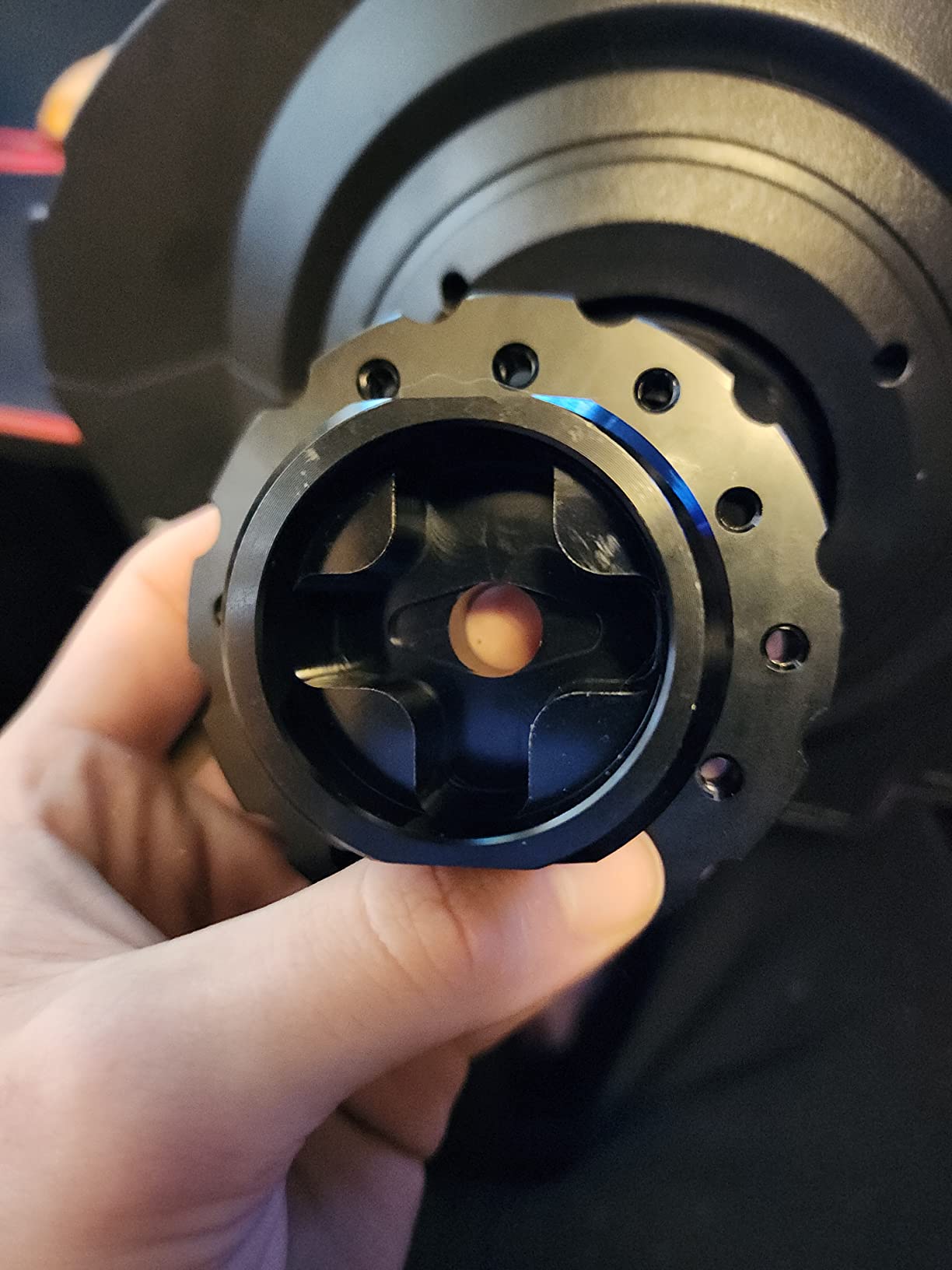 RASTP Aluminum Steering Wheel Adapter, Sim Racing Gaming Steering Wheel Adapter for Thrustmaster T300, T500, TS-PC, TS-XW (Black) customer photo 2