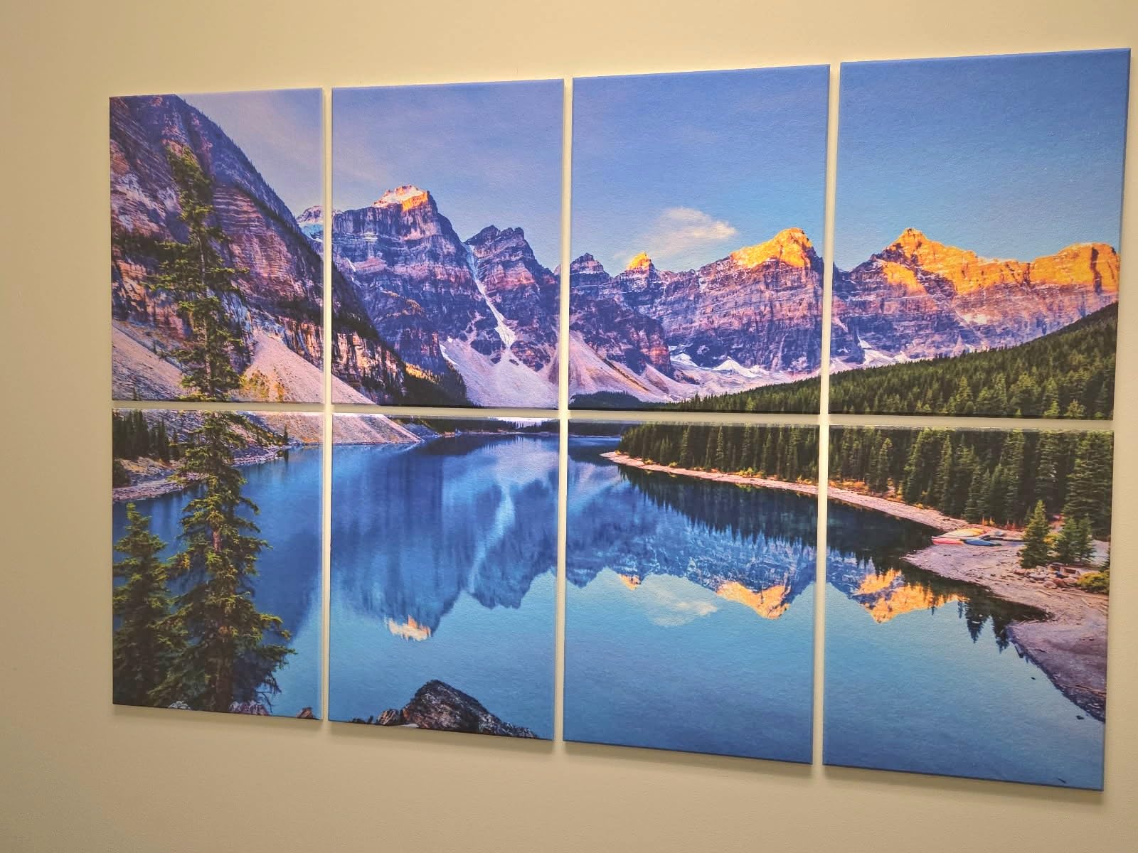 BUBOS 8 Pack Art Acoustic Panels Soundproof Wall Panel, 47.2X31.4 Inches Sound Absorbing Panel, Self-Adhesive Decorative Acoustical Wall Panels, Acoustic Treatment for Ceiling Home Office (Fog Forest) customer photo 1