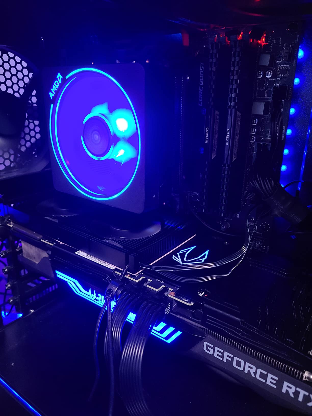 GPU Backplate Memory Radiator Aluminum Heatsink Cooler with Dual 70mm 4Pin PWM Cooling Fan and 1.2mm 7W Thermal Pad for Graphics Card RTX 3090 customer photo 1