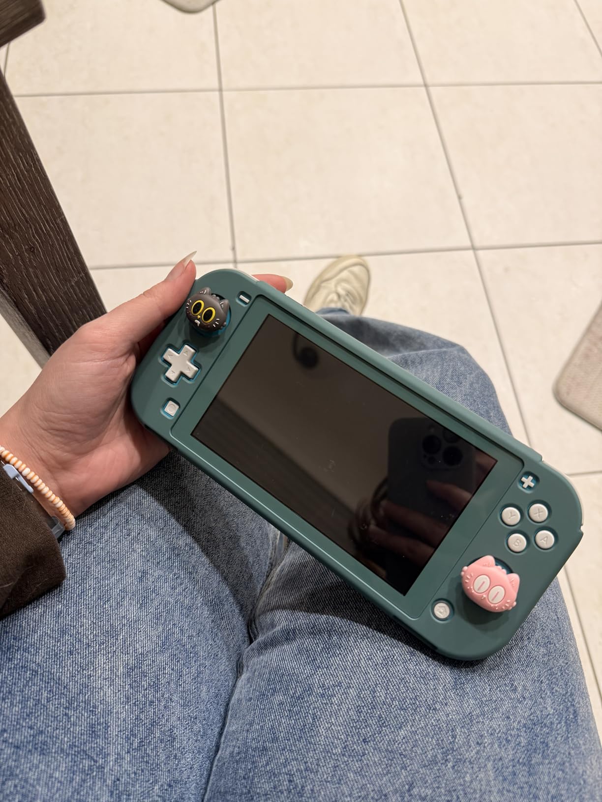 PlayVital Joystick Caps for Nintendo Switch, Thumbstick Caps for Switch Lite, Analog Cover for OLED Joycon Thumb Grips - Cutie Kitty customer photo 1