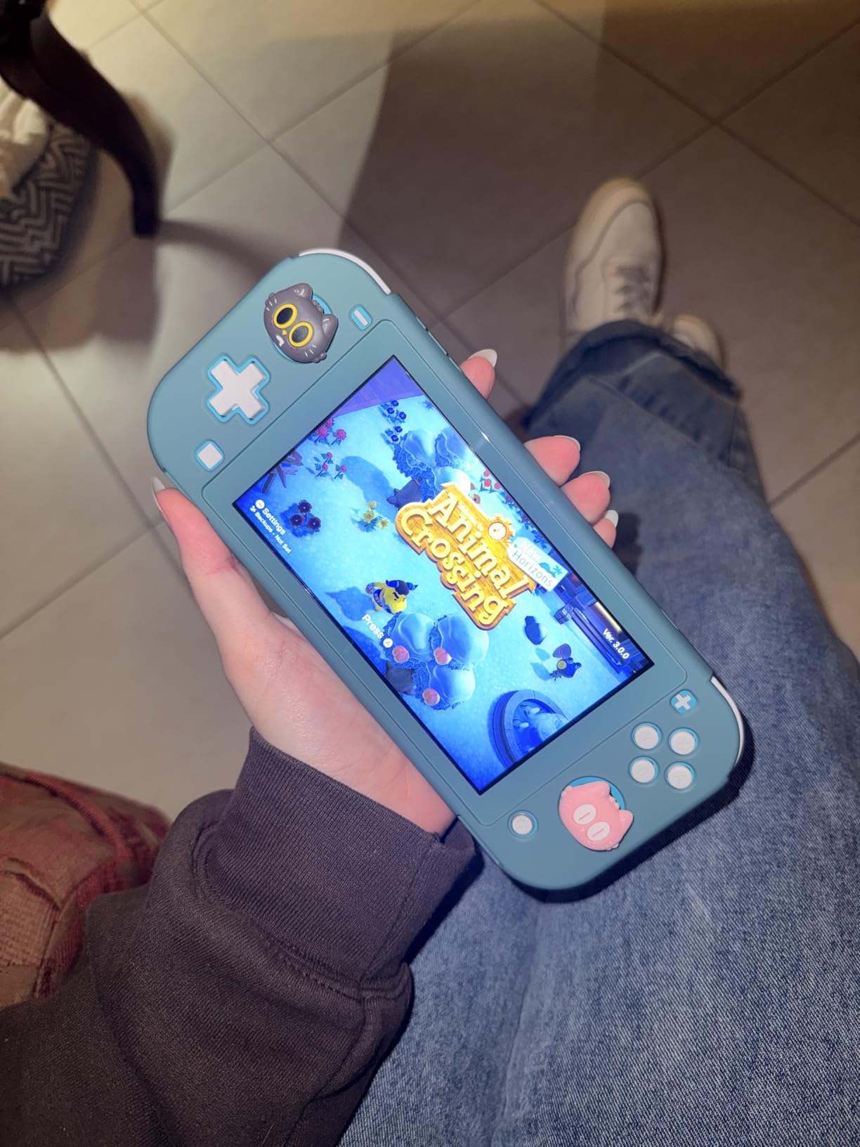 PlayVital Joystick Caps for Nintendo Switch, Thumbstick Caps for Switch Lite, Analog Cover for OLED Joycon Thumb Grips - Cutie Kitty customer photo 2