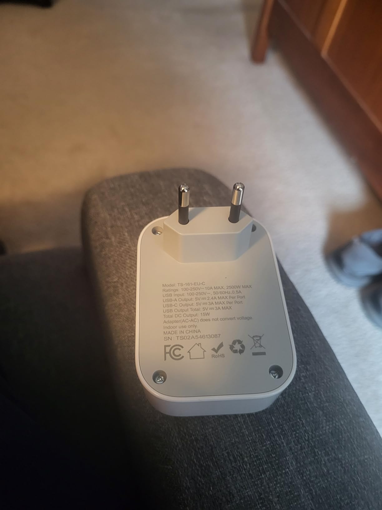 2 Pack European Plug Adapter USB C, TESSAN US to Europe Adapter 4 Outlets 3 USB Charger, Type C International Power Adaptor to Italy Spain France Portugal Iceland Germany, Europe Travel Essentials customer photo 1