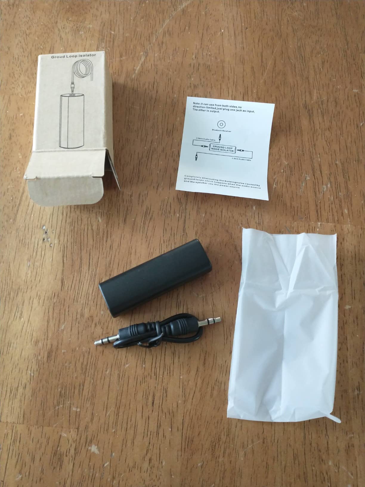 2 Packs Ground Loop Noise Isolator for Car Audio/Home Stereo System, Ground Loop Isolator with 3.5mm Audio Cable customer photo 1