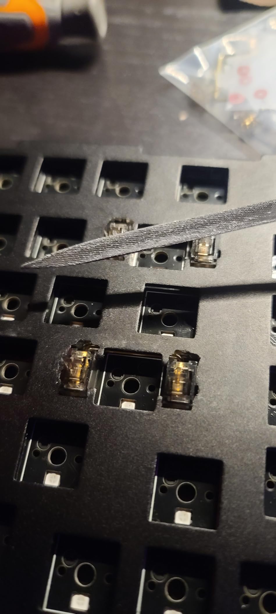 DUROCK Stabilizer V3, Screw in Stabilizers with 2u 6.25u 7u Wires, PCB Mount Keyboard Stabilizers for Mechanical Keyboards (V3 Smokey 100% Kit) customer photo 1