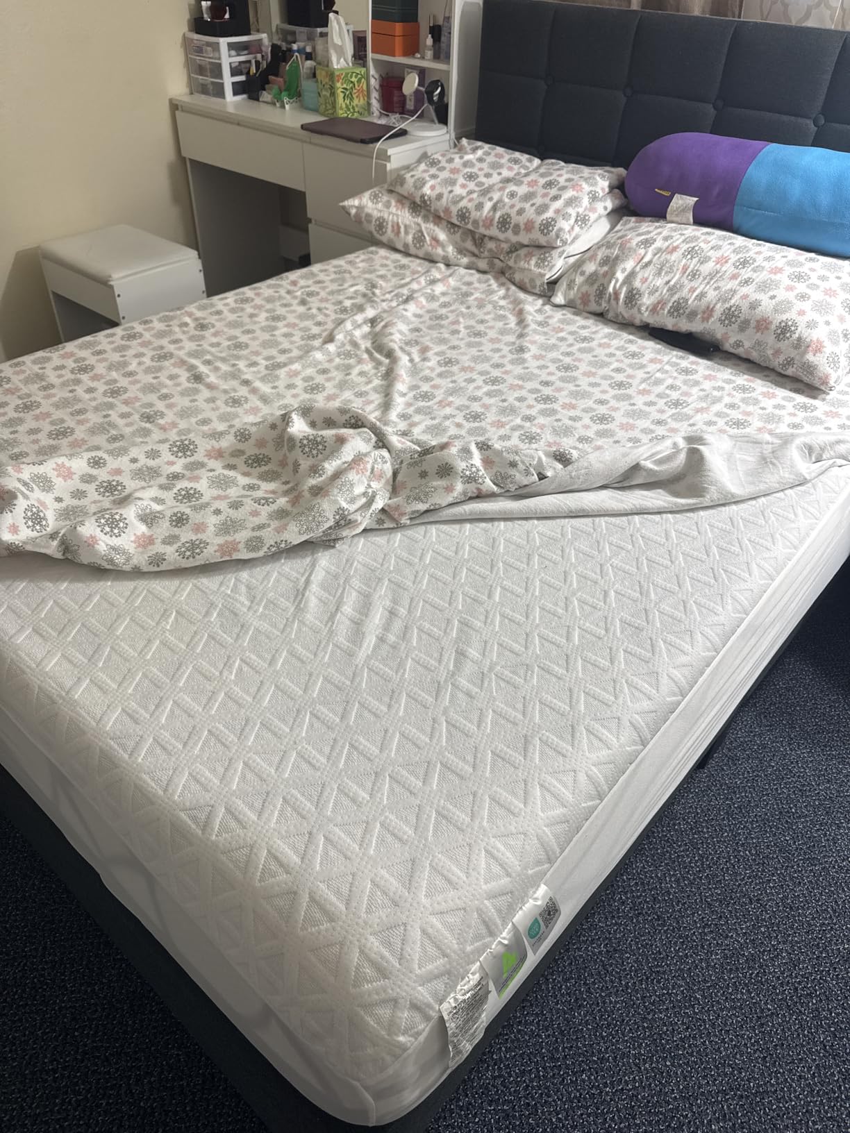 Premium Waterproof Mattress Protector Queen Size, Breathable Bed Cover 3D Air Fabric Cooling Mattress Pad Cover Smooth Soft Noiseless Washable, 8''-21'' Deep Pocket (White) customer photo 2