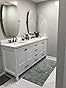 DKB Bradford 72 Inch Bathroom Vanity Double Sink - White Bathroom Vanity with Sink, 1.5
