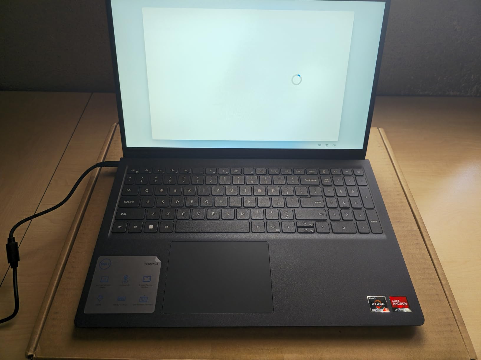 Inspiron 15 3535 Laptop - 15.6-inch FHD (1920 x 1080) Display, AMD Ryzen 5 7520U Processor, 8GB DDR4 RAM, 512GB SSD, AMD Radeon Graphics, Windows 11 Home, 6-Months Migrate - Carbon Black customer photo 1