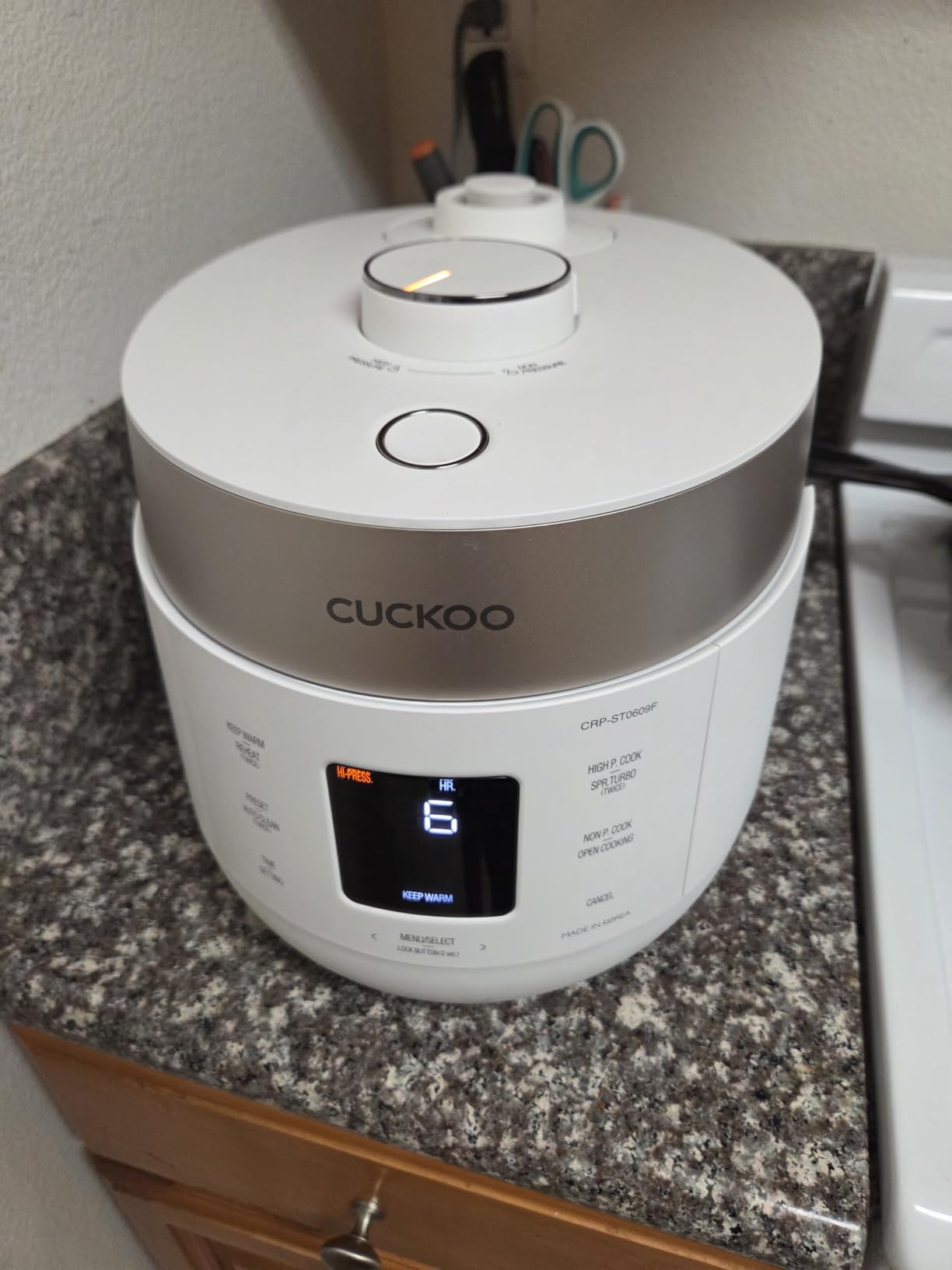 CUCKOO Twin Pressure Rice Cooker 6-Cup Uncooked / 12-Cup Cooked with Nonstick Inner Pot, Versatile Rice Maker & Warmer with 16 Menu Options, Open Cooking Mode, Voice Guide, White (CRP-ST0609FW) customer photo 2